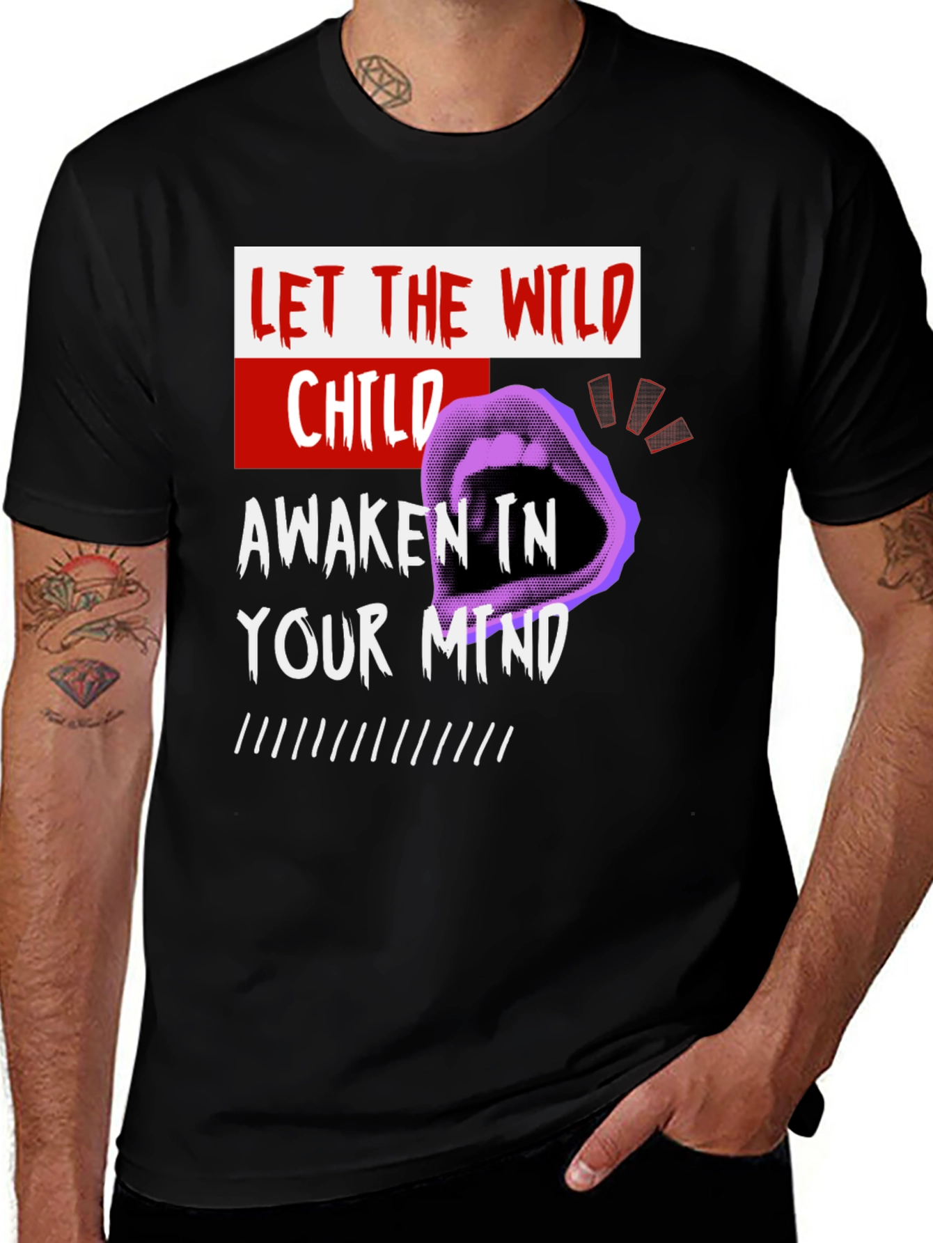 Variant 20 of Wild Child Graphic Print Crew Neck T-Shirt
