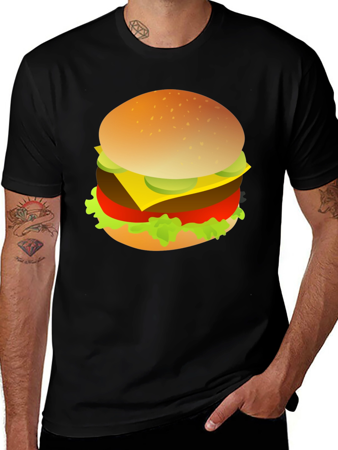 Variant 17 of Hamburger Graphic Tee - Food Lover's T-Shirt
