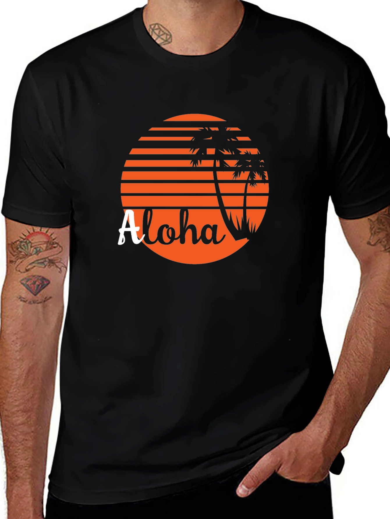 Aloha Sunset Graphic Tee - Tropical Vacation Vibe