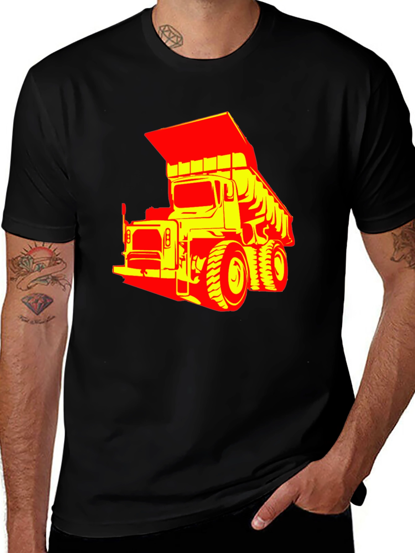 Variant 20 of Bold Graphic Tee - Dump Truck Design