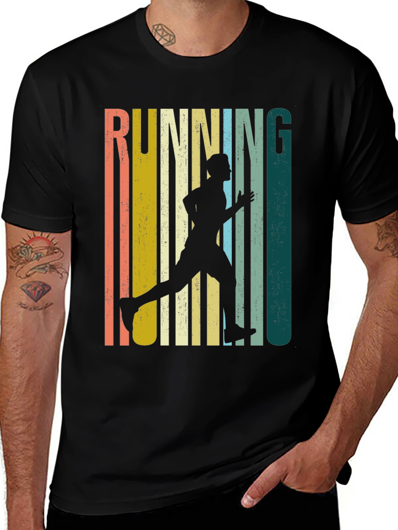 Variant 12 of Retro Running T-Shirt - Vintage Style Runner Design