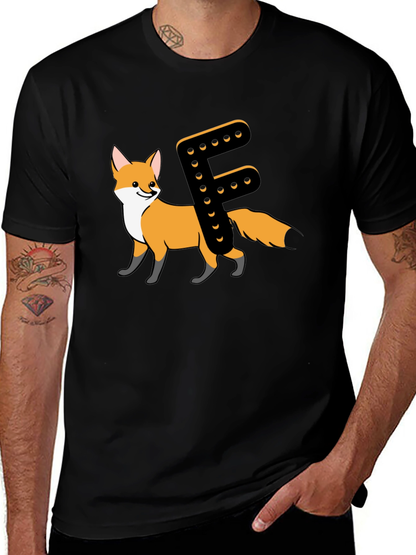 Variant 17 of Fox Letter F Animal T-Shirt