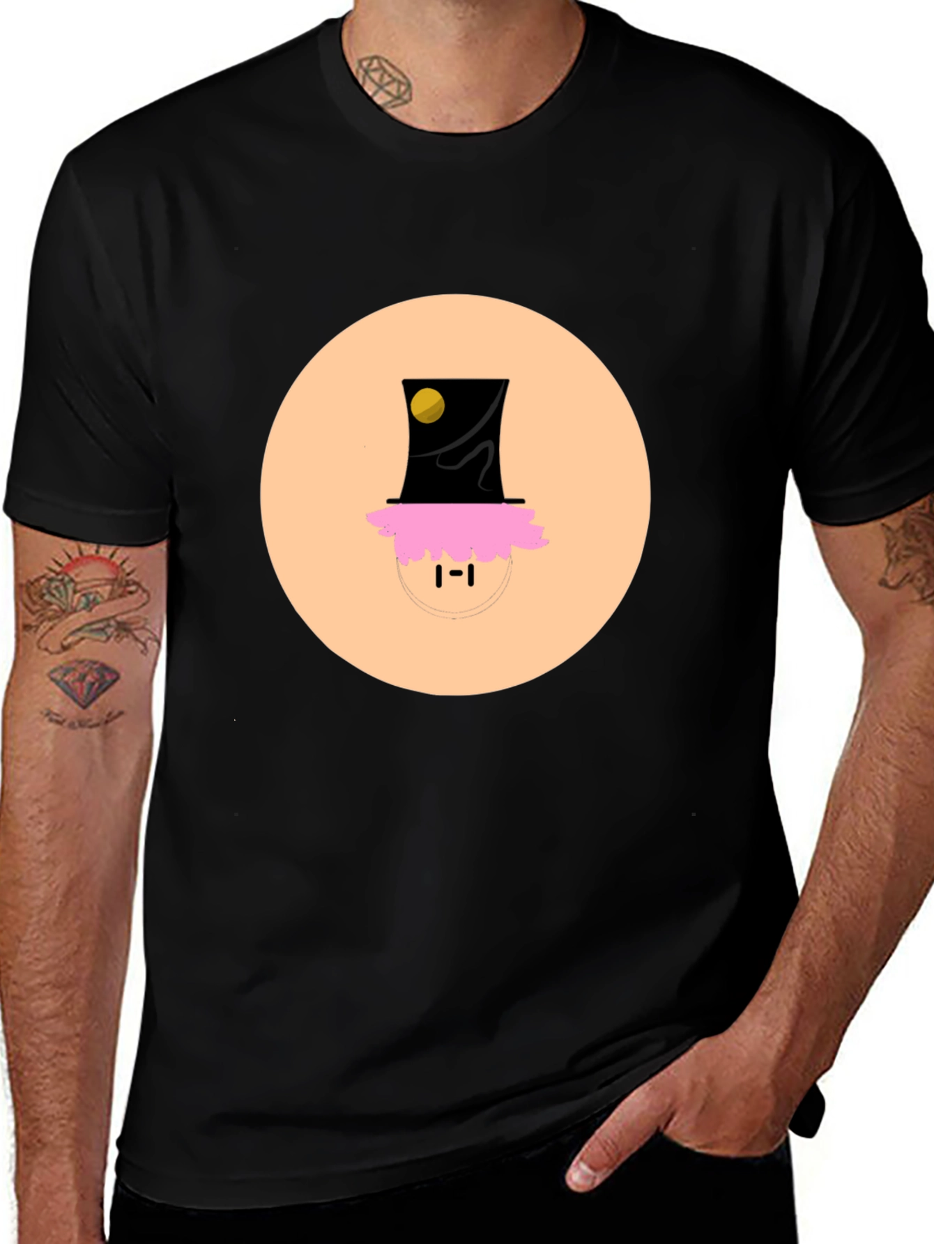 Variant 18 of Funky Top Hat Tee - Unique Graphic Print T-Shirt