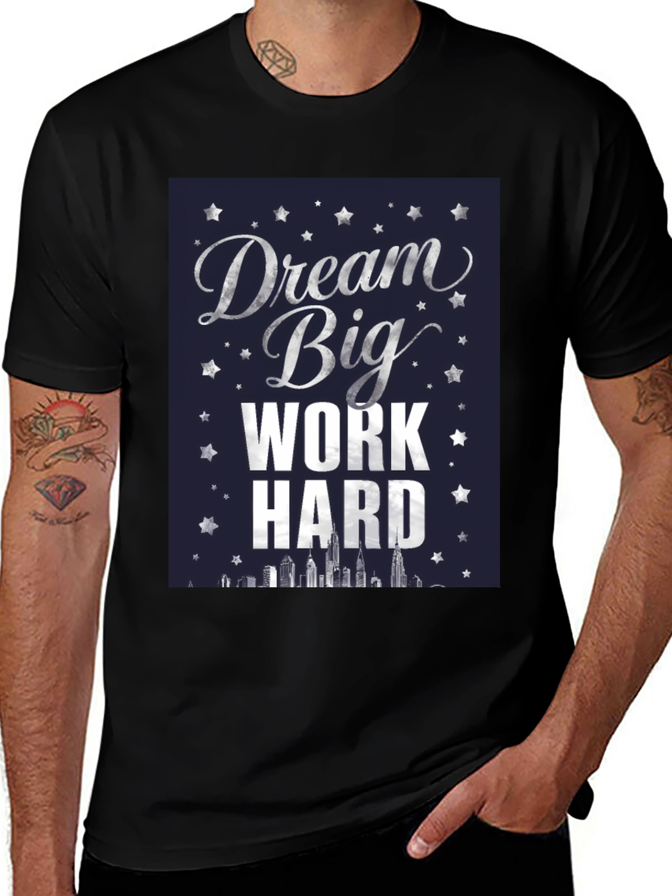 Variant 3 of Dream Big Work Hard Graphic Tee