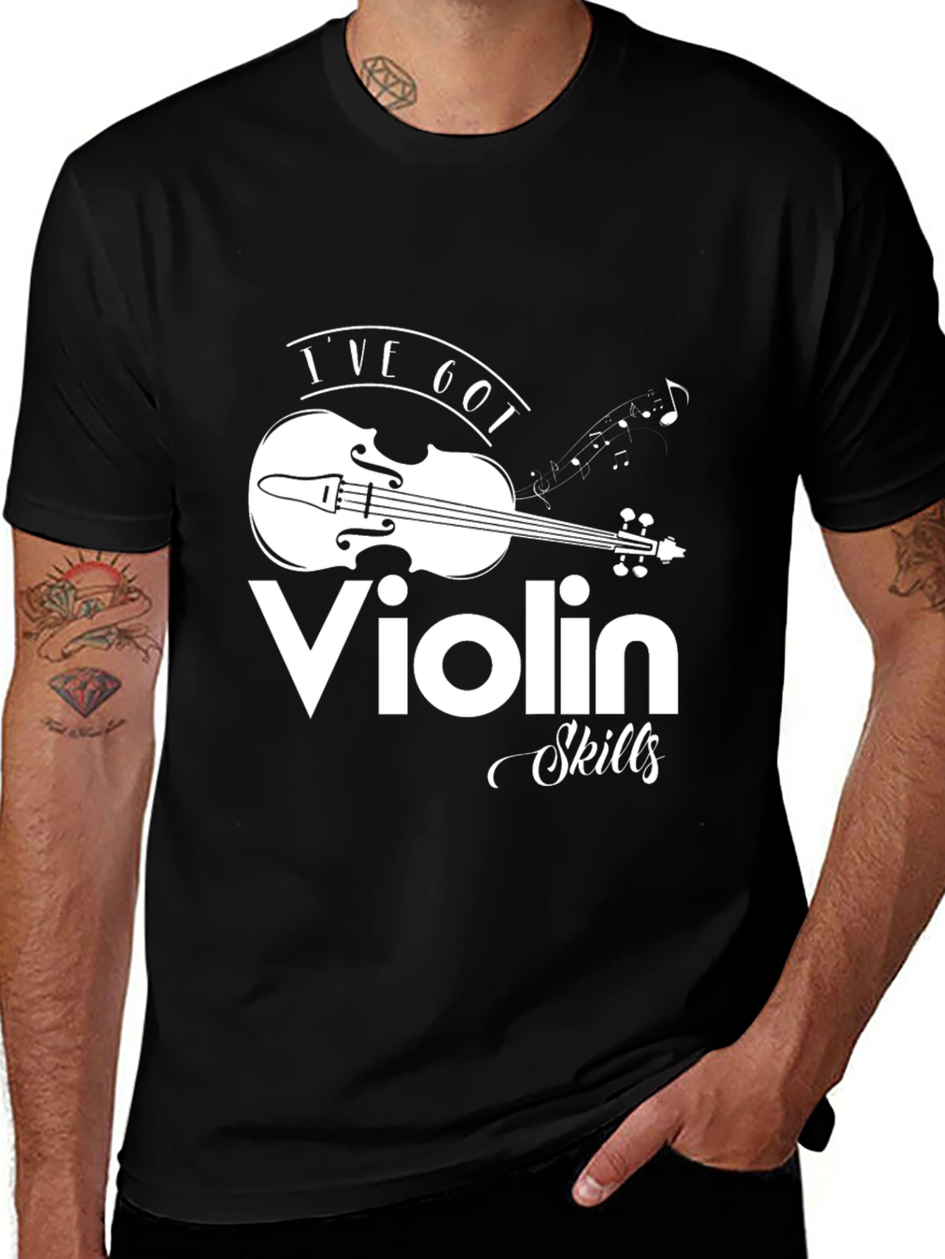 Variant 21 of Violin Skills Graphic Tee - Musician T-Shirt