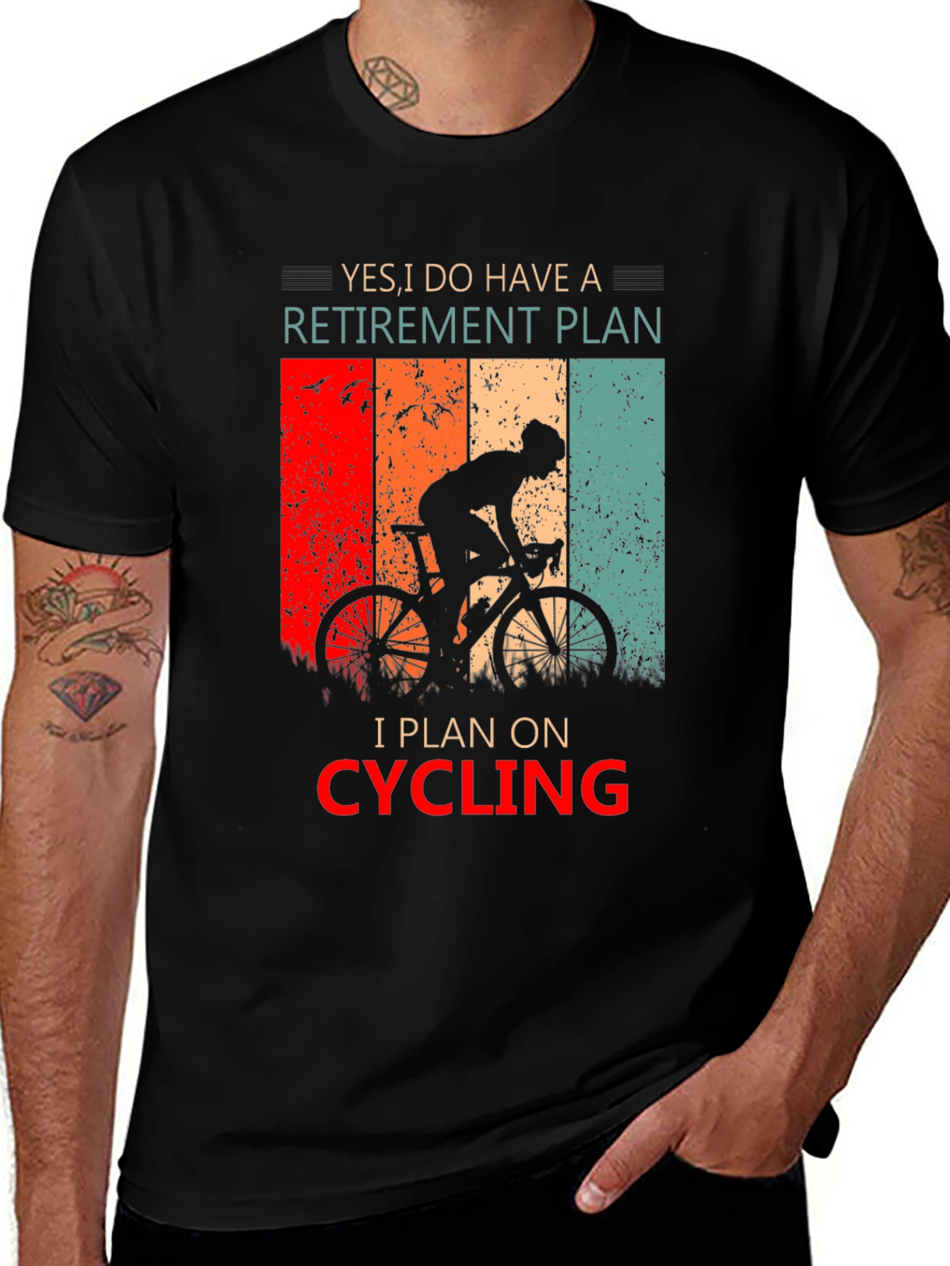Variant 9 of Cycling Retirement Plan Graphic T-Shirt