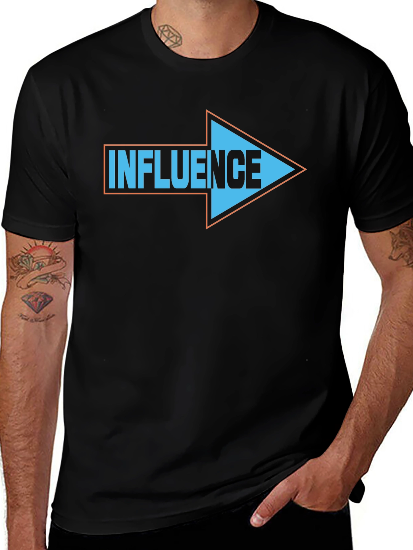 Influence Arrow T-Shirt - Stylish Graphic Tee