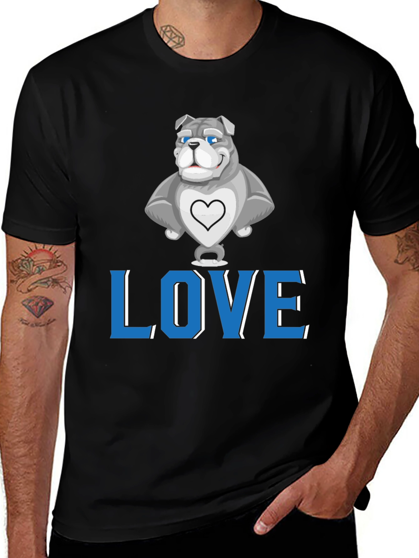 Variant 6 of Love Bulldog Graphic Tee - Stylish Unisex T-Shirt
