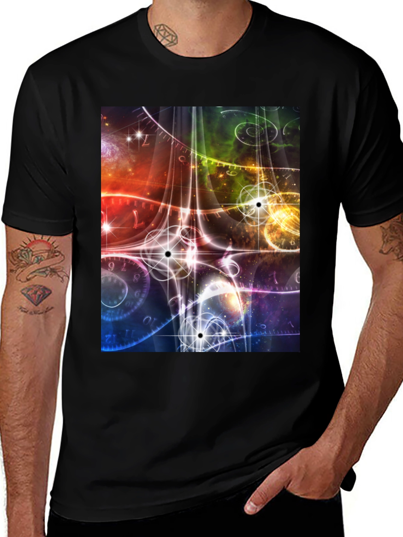 Variant 24 of Space Time Black T-Shirt