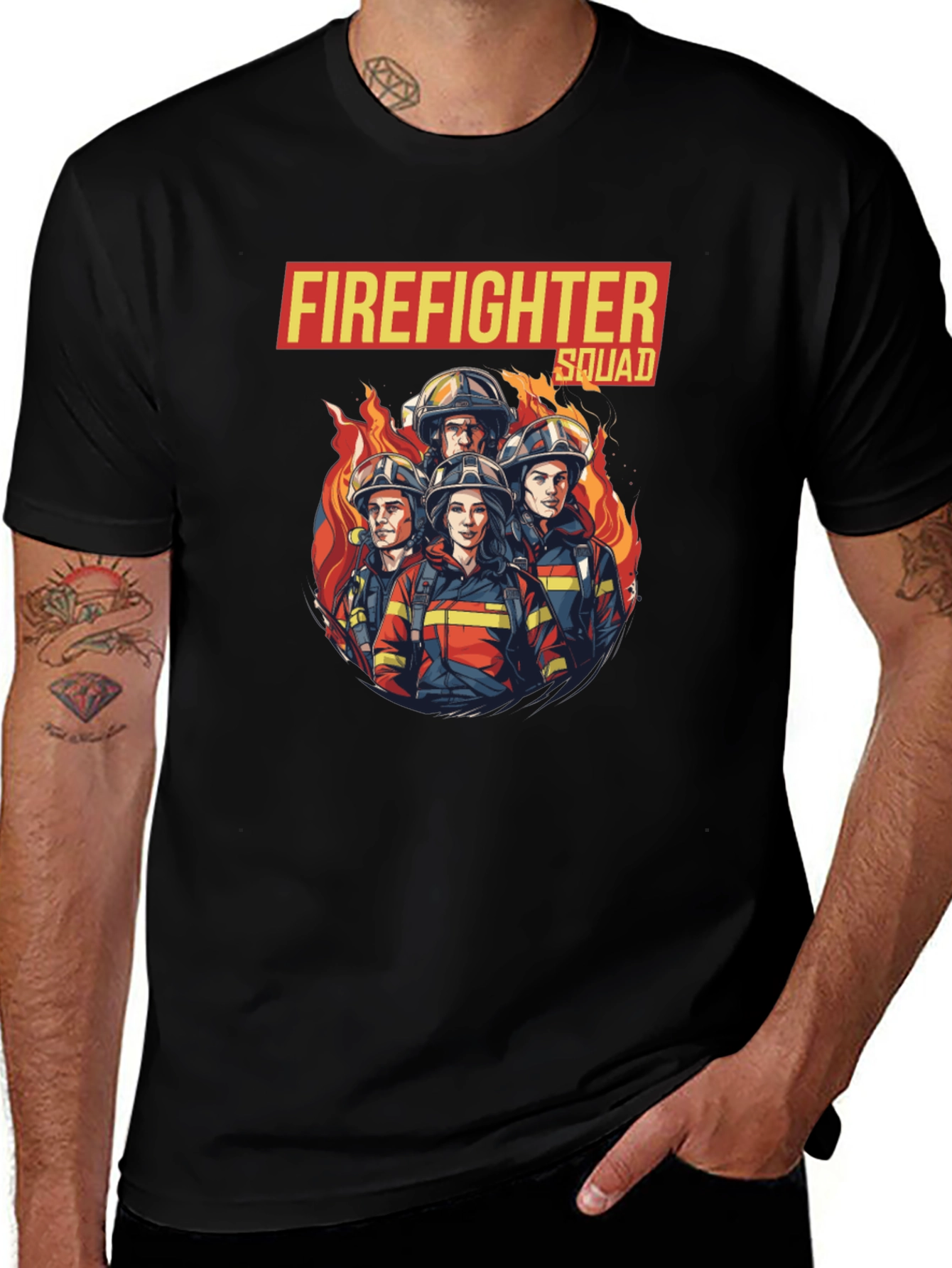 Variant 26 of Firefighter Squad Graphic T-Shirt
