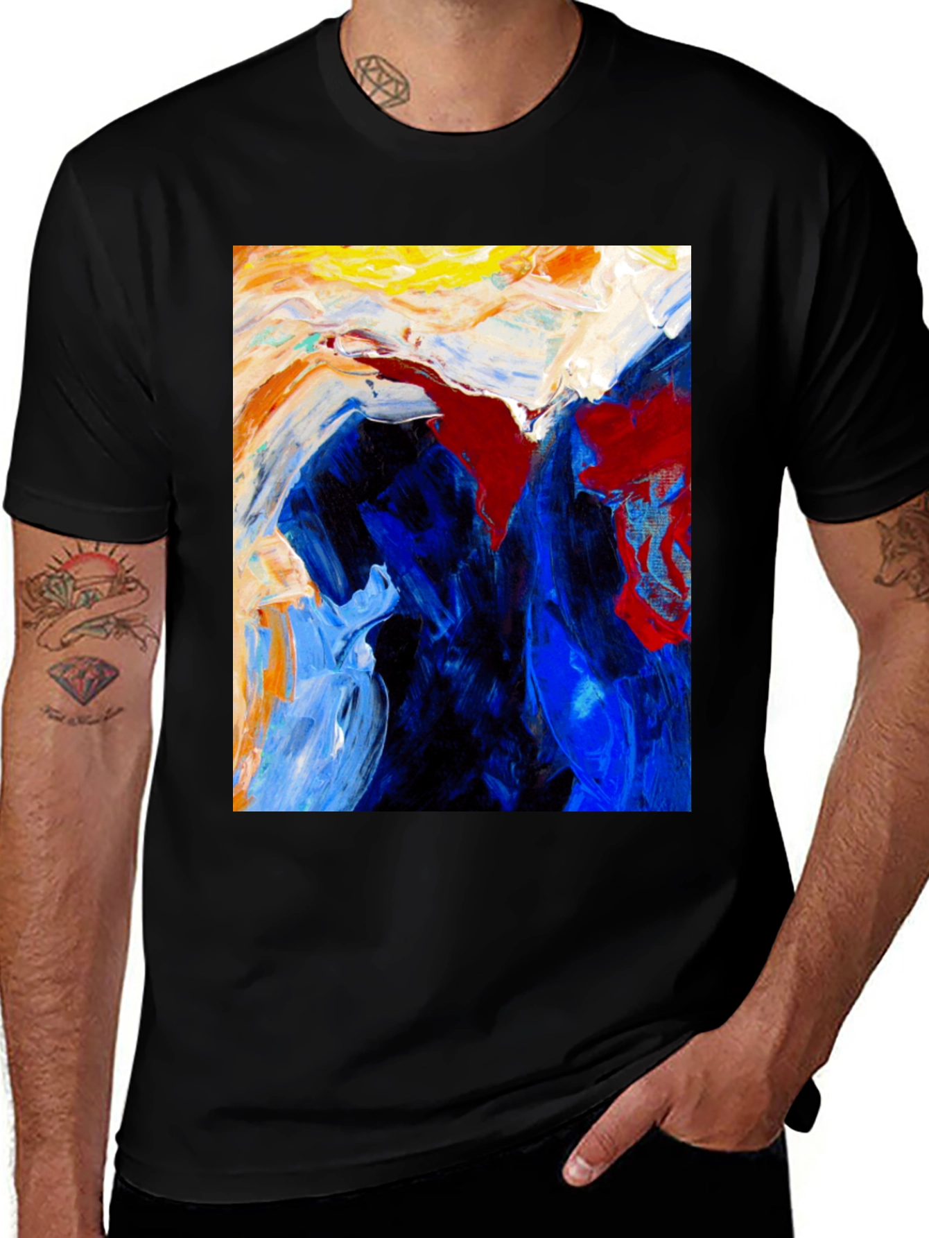 Variant 15 of Abstract Art Graphic Tee - Modern Style