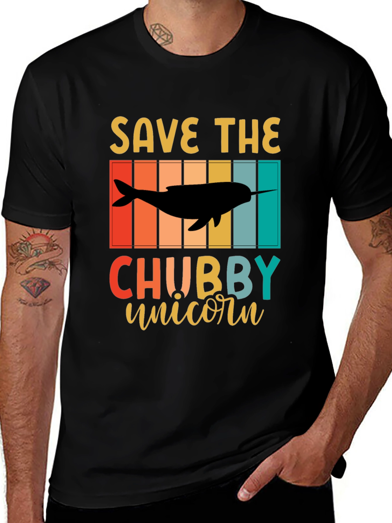 Save The Chubby Unicorn Narwhal T-Shirt