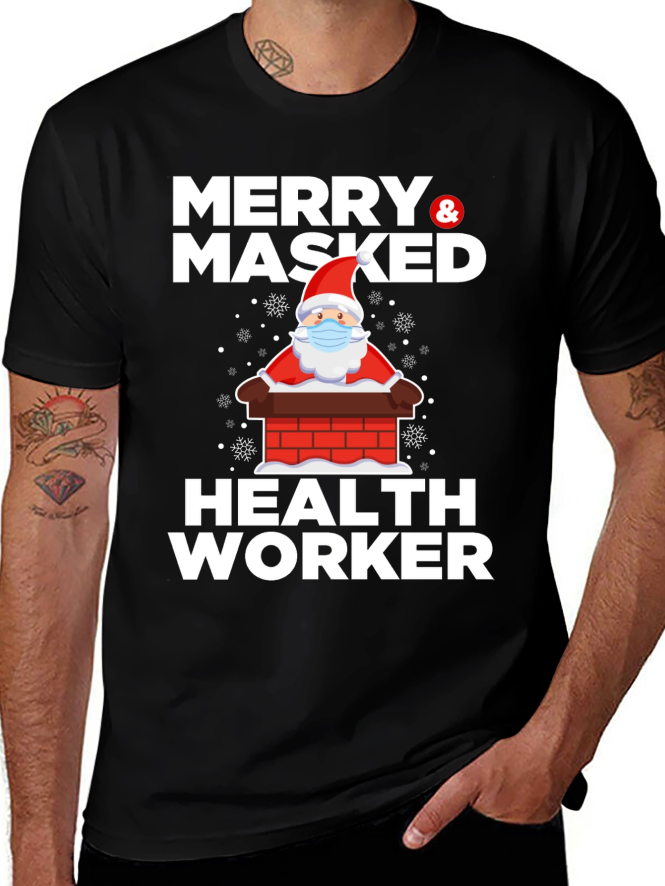 Merry Masked Health Worker T-Shirt