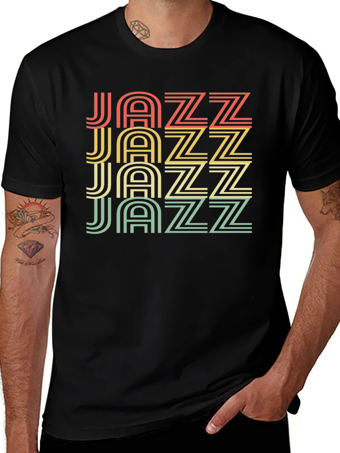 Variant 10 of Retro Jazz Music Graphic Tee