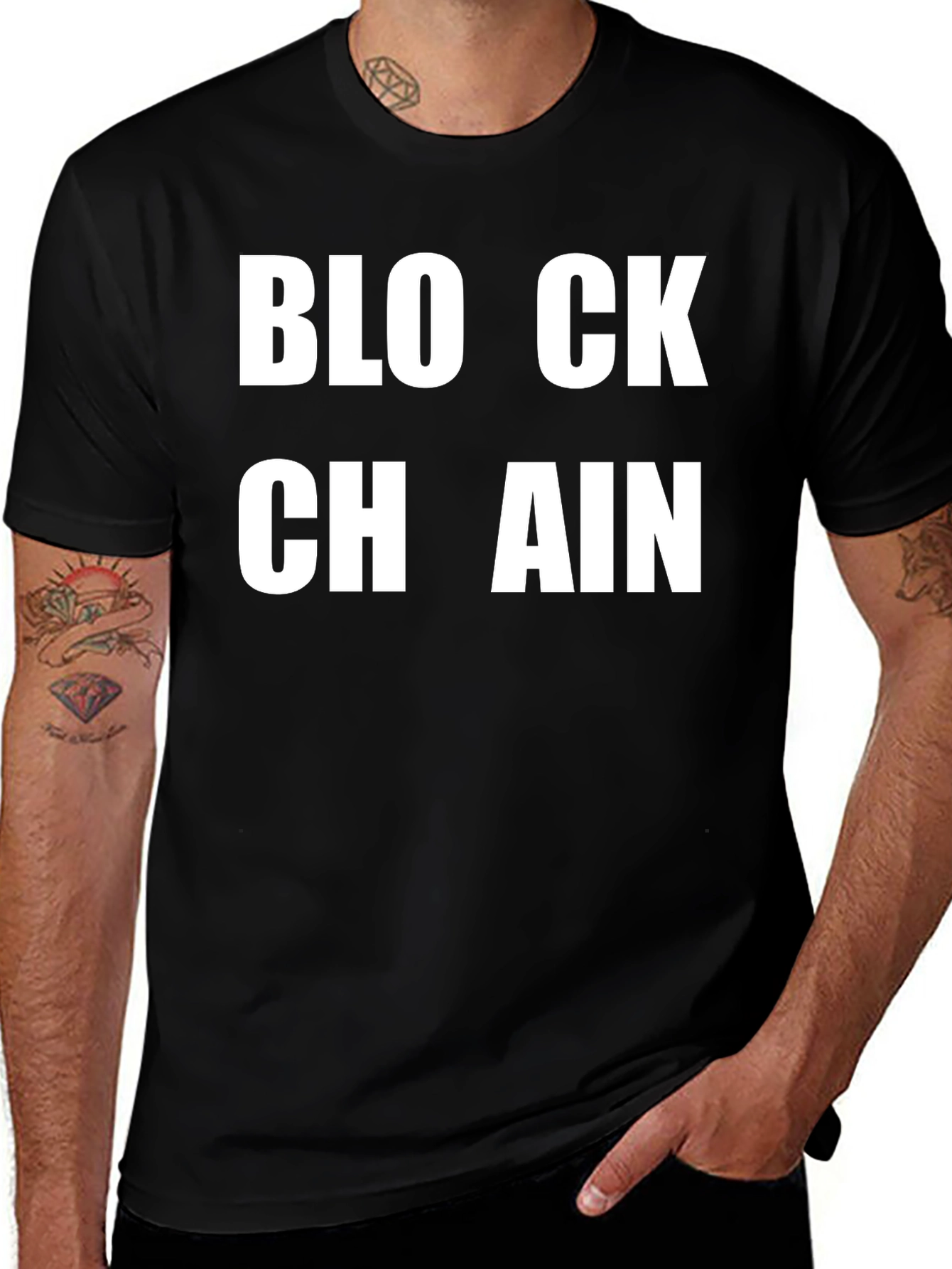 Variant 5 of Blockchain Graphic Tee - Crypto Enthusiast Apparel