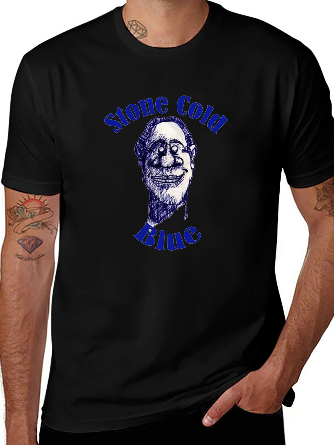 Variant 18 of Stone Cold Blue Graphic T-Shirt