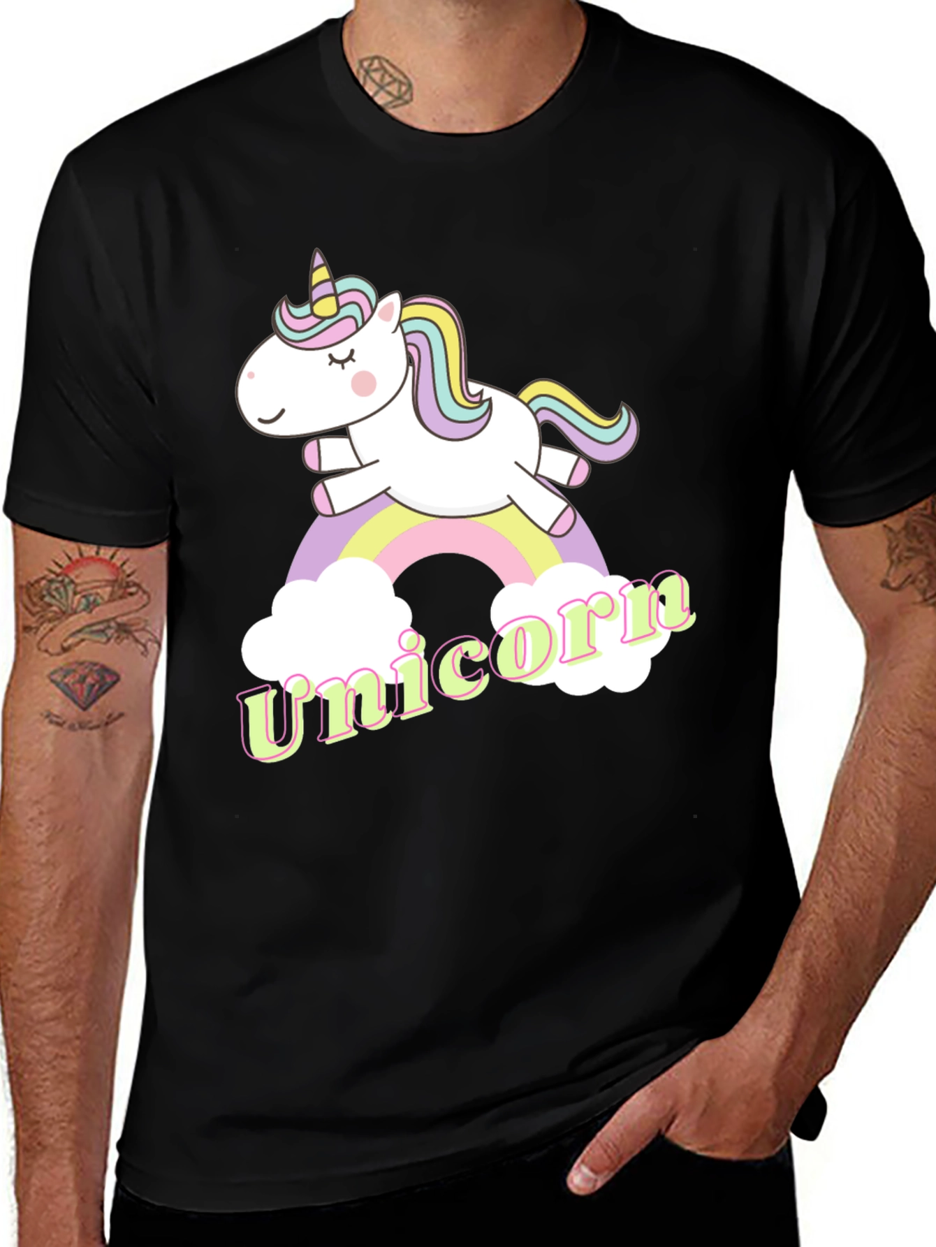 Variant 8 of Unicorn Rainbow Graphic Tee