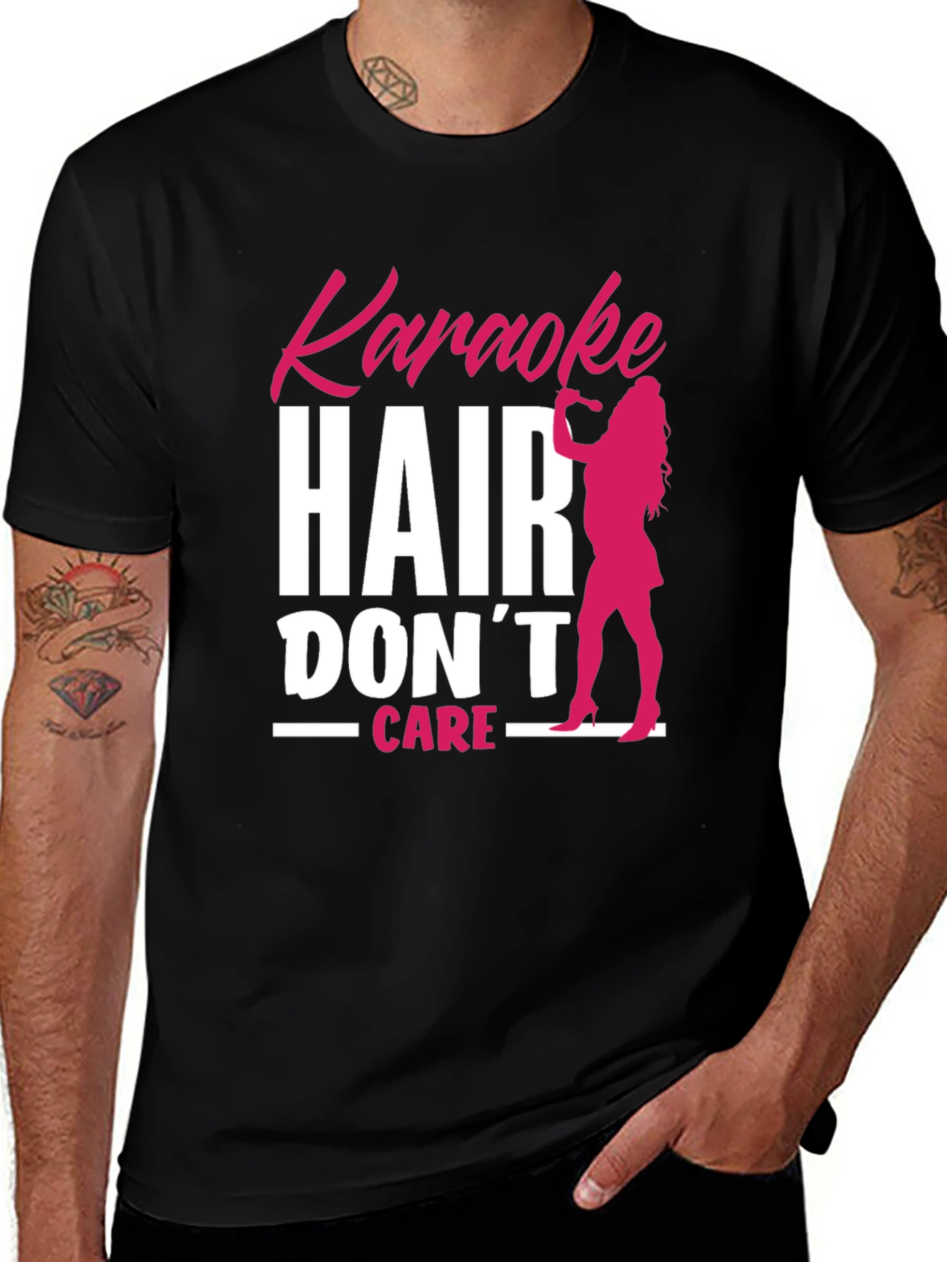 Karaoke Hair Don't Care T-Shirt