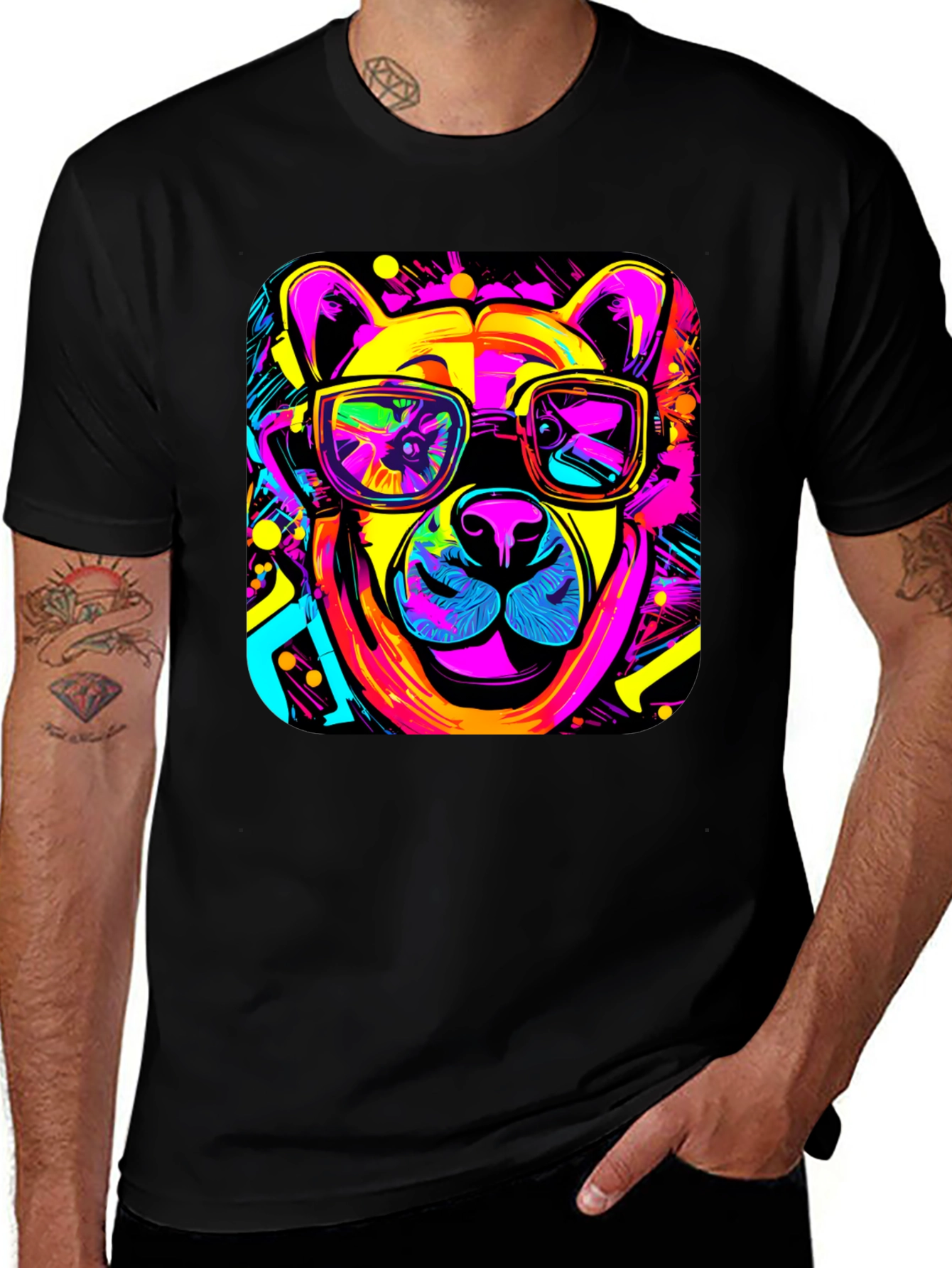Variant 29 of Cool Neon Bear T-Shirt