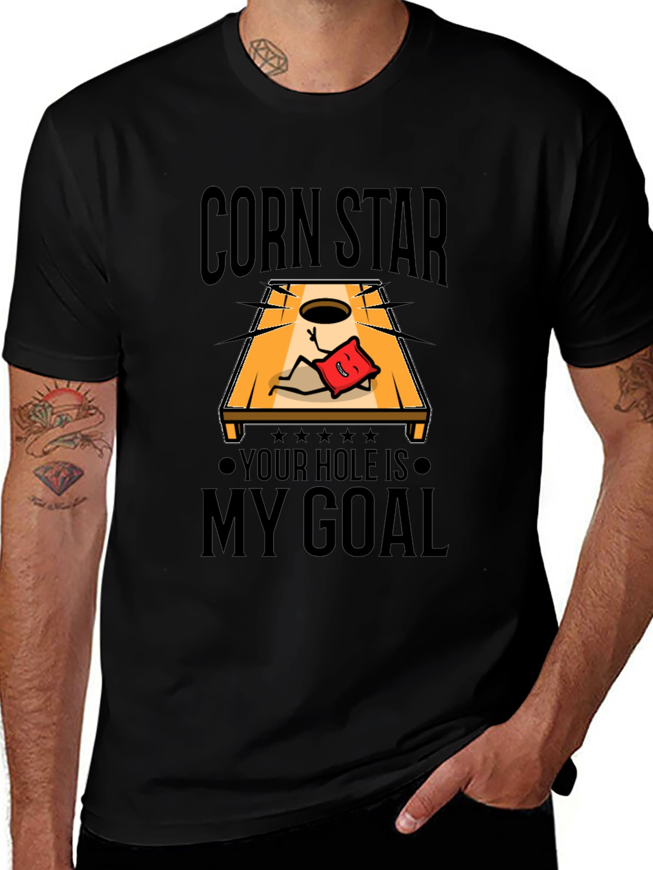 Variant 10 of Corn Star Bean Bag Toss T-Shirt