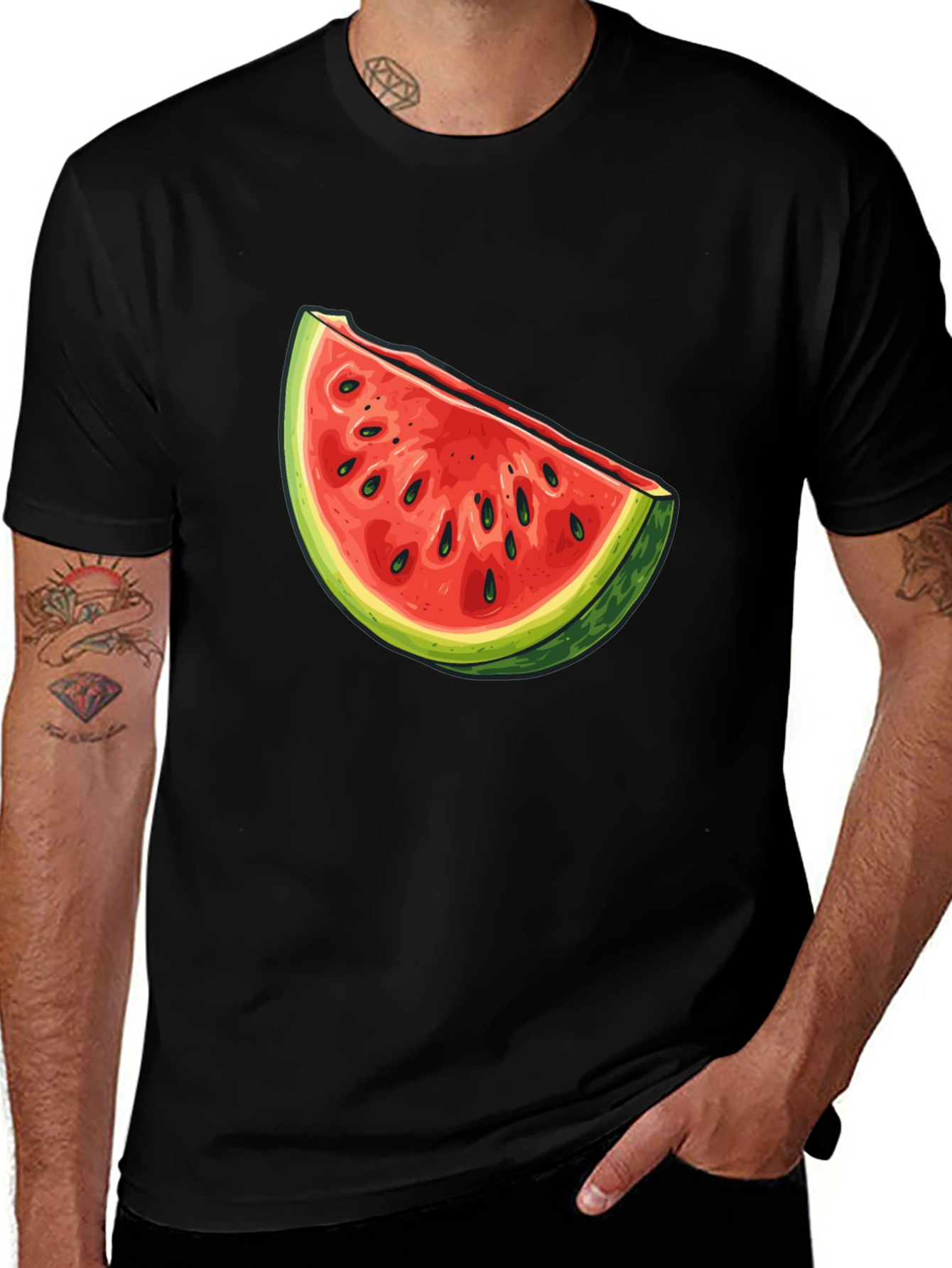 Variant 26 of Watermelon Slice Graphic Tee - Unisex Casual Shirt