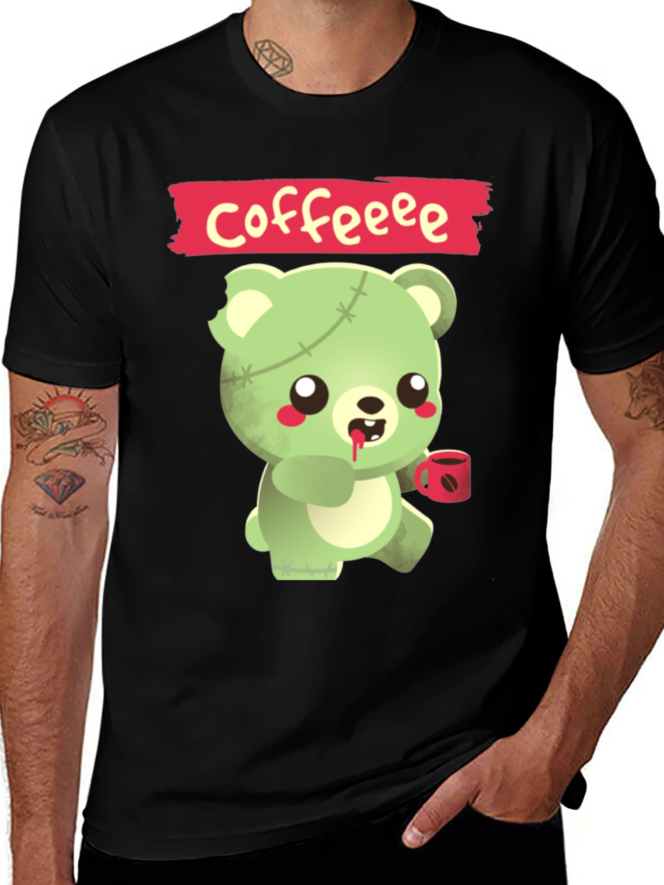 Variant 26 of Zombie Bear Coffee T-Shirt