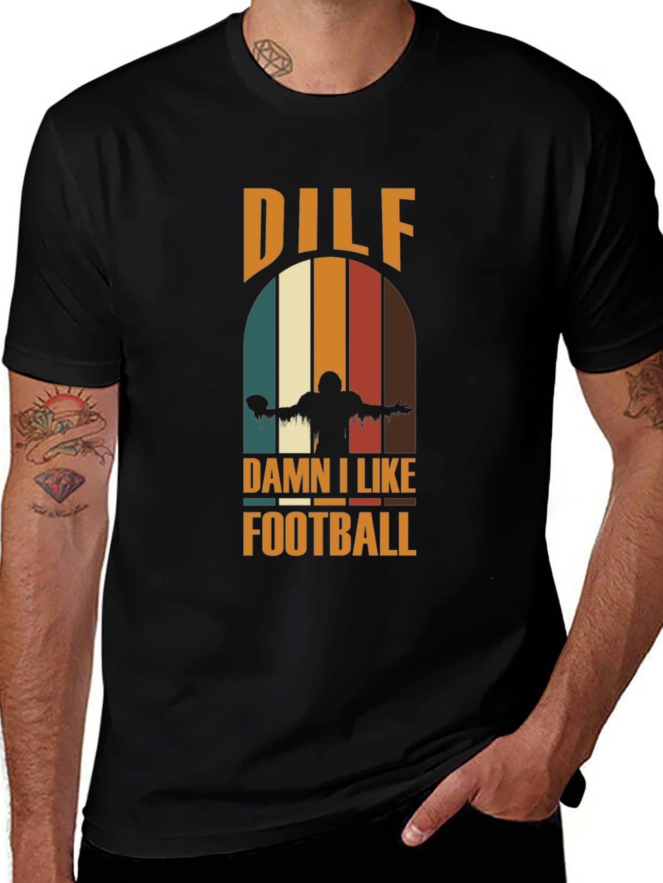 Variant 29 of DILF Damn I Like Football Graphic Tee