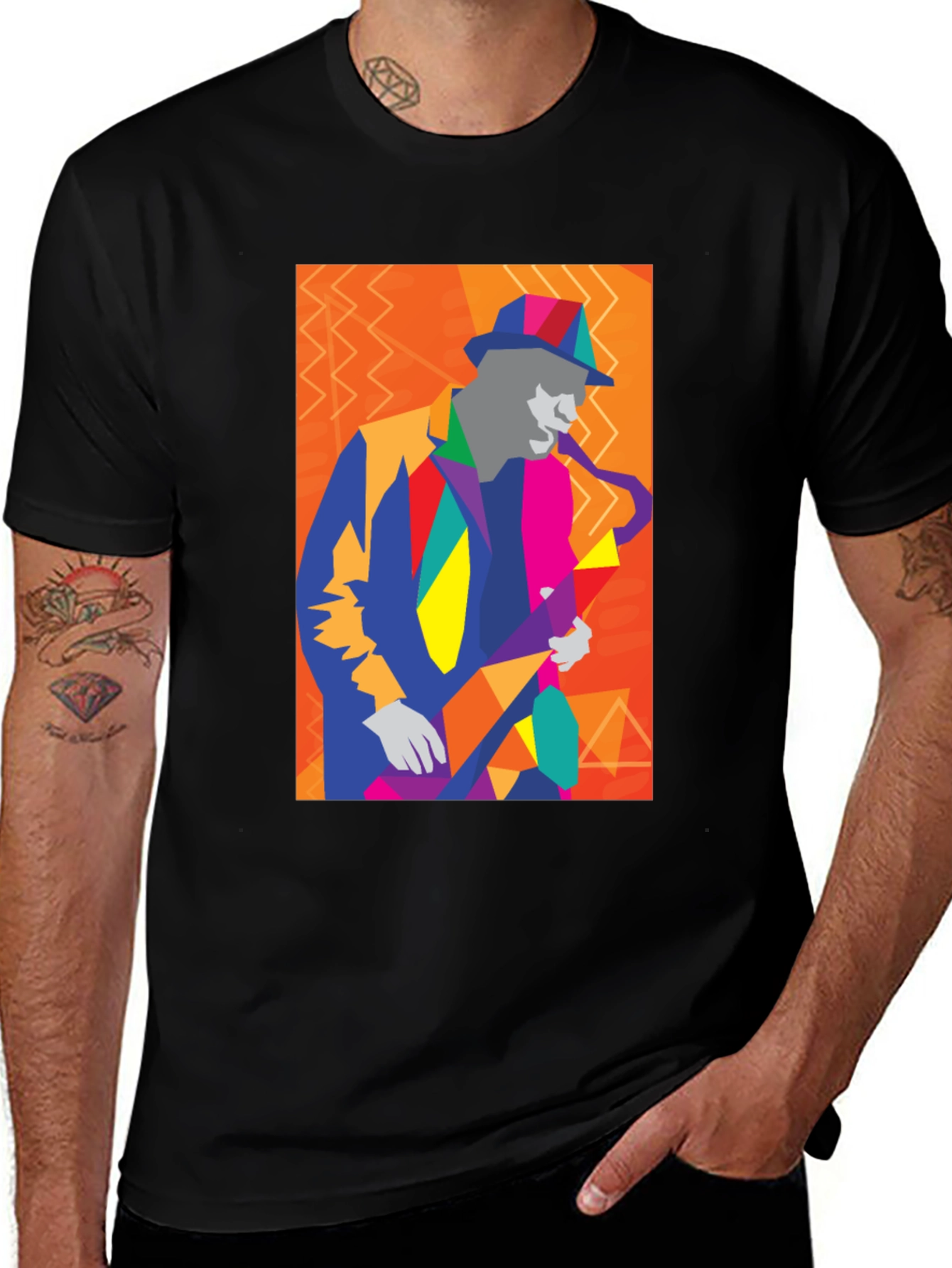 Variant 3 of Jazz Saxophone Player Graphic T-Shirt