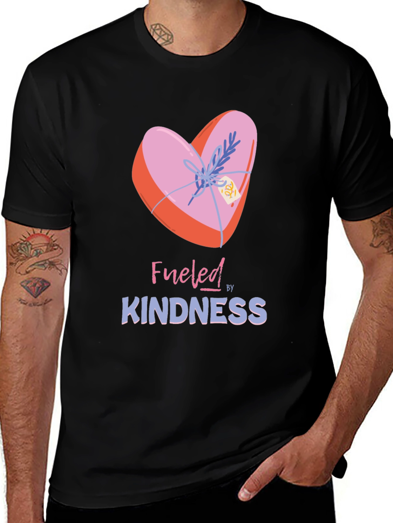 Variant 28 of Fueled By Kindness Heart Graphic Tee