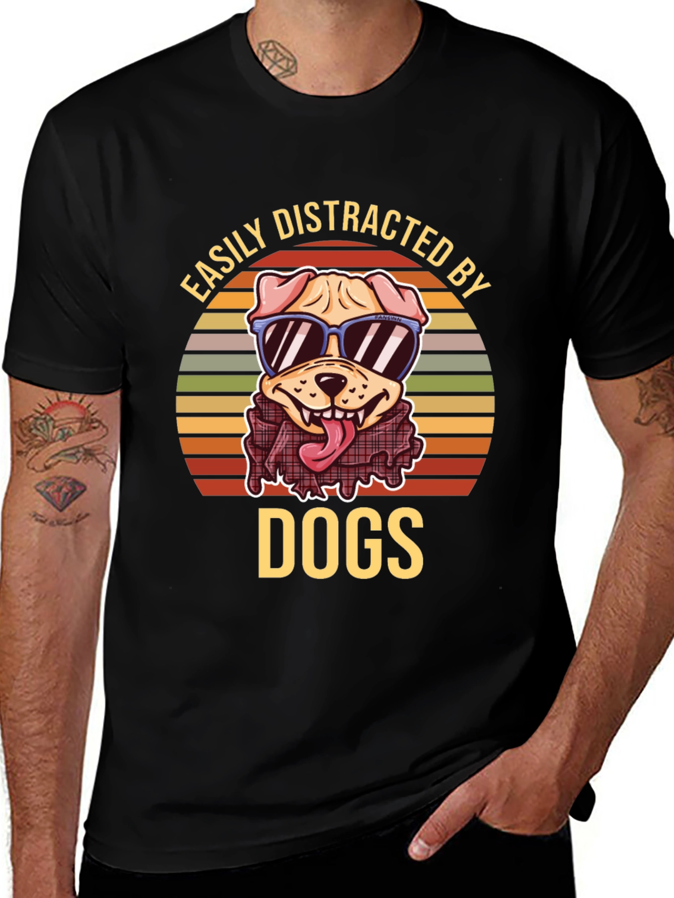 Variant 5 of Easily Distracted By Dogs T-Shirt