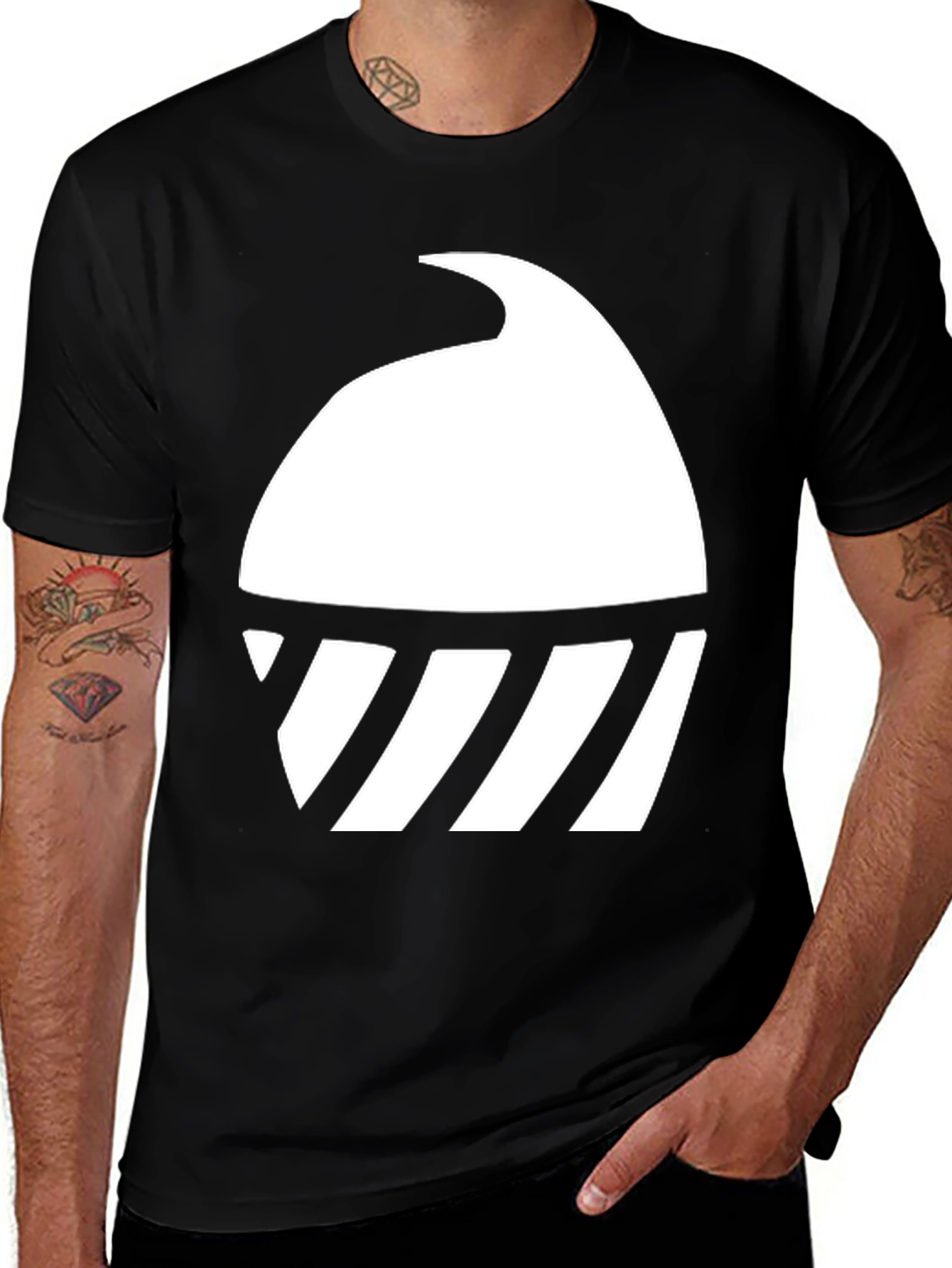 Variant 3 of Cupcake Graphic Tee - Casual Black T-Shirt