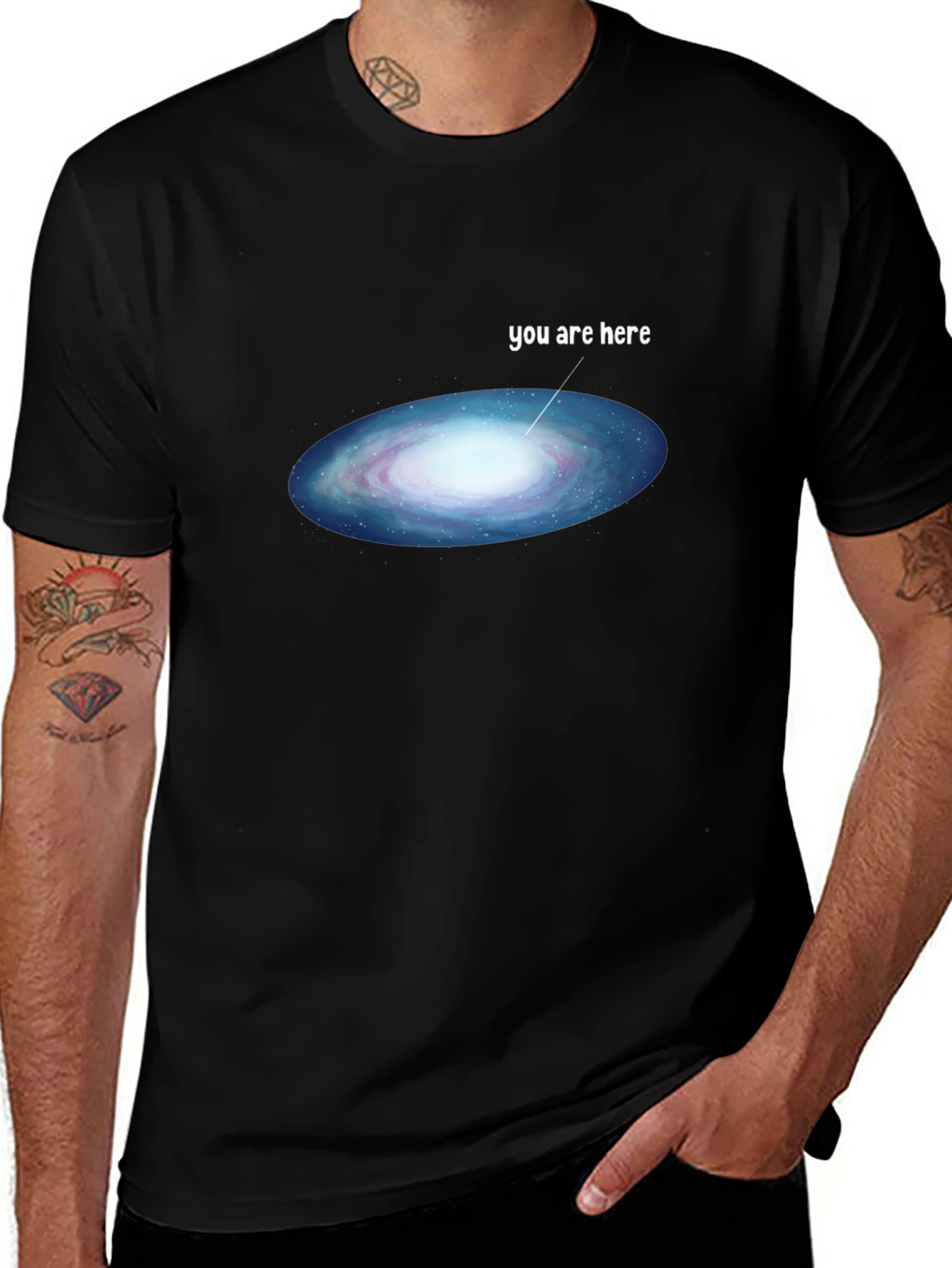 Variant 11 of Cosmic 'You Are Here' Black T-Shirt