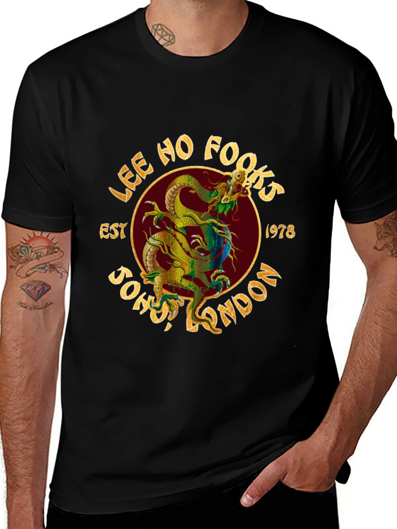 Variant 18 of Lee Ho Fooks Est 1978 Dragon T-Shirt