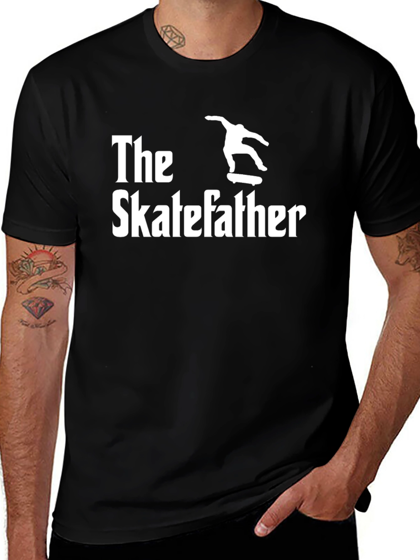 Variant 19 of The Skatefather Graphic T-Shirt - Black