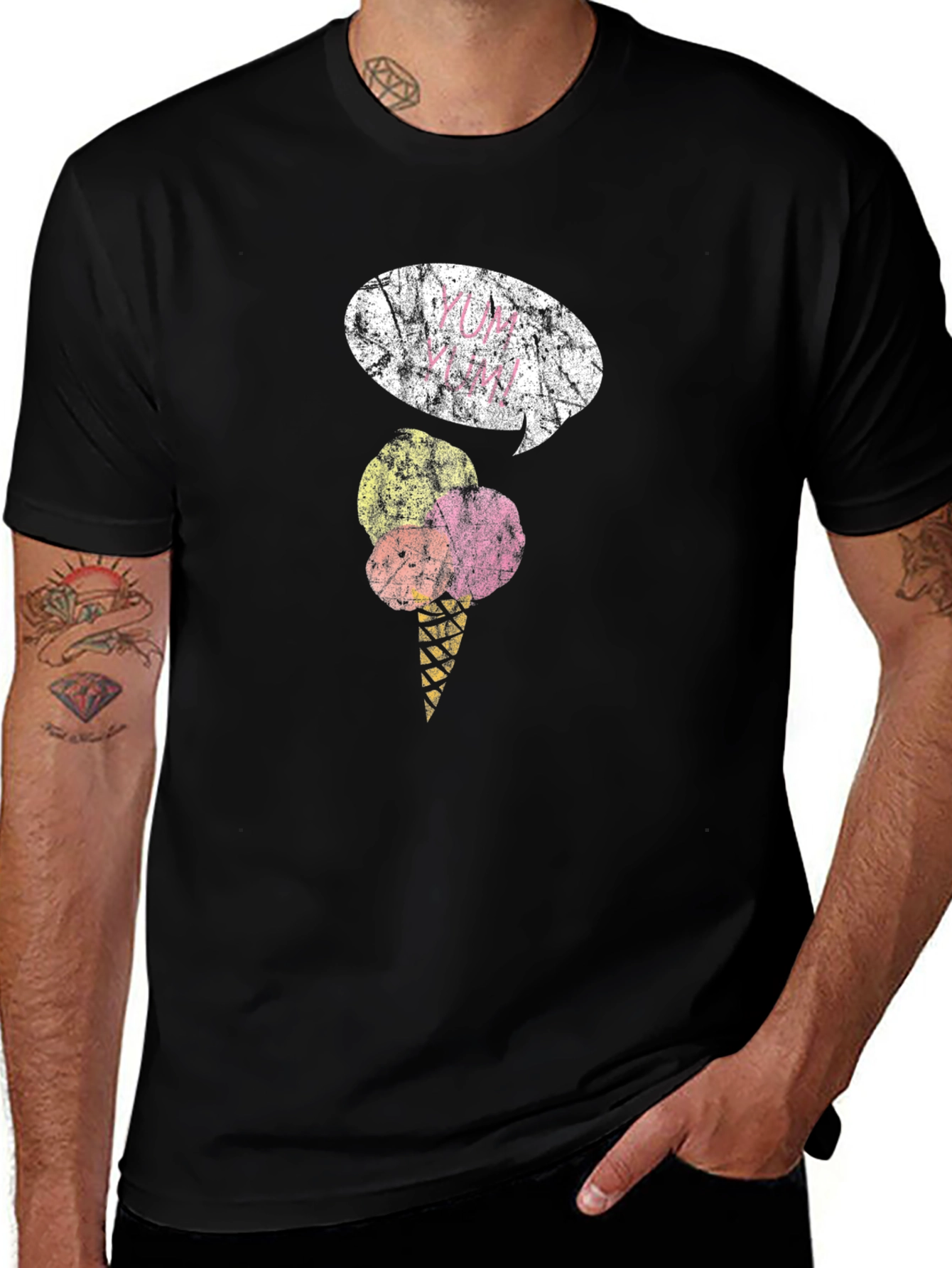 Variant 10 of Ice Cream Cone Graphic T-Shirt - Fun & Unique!