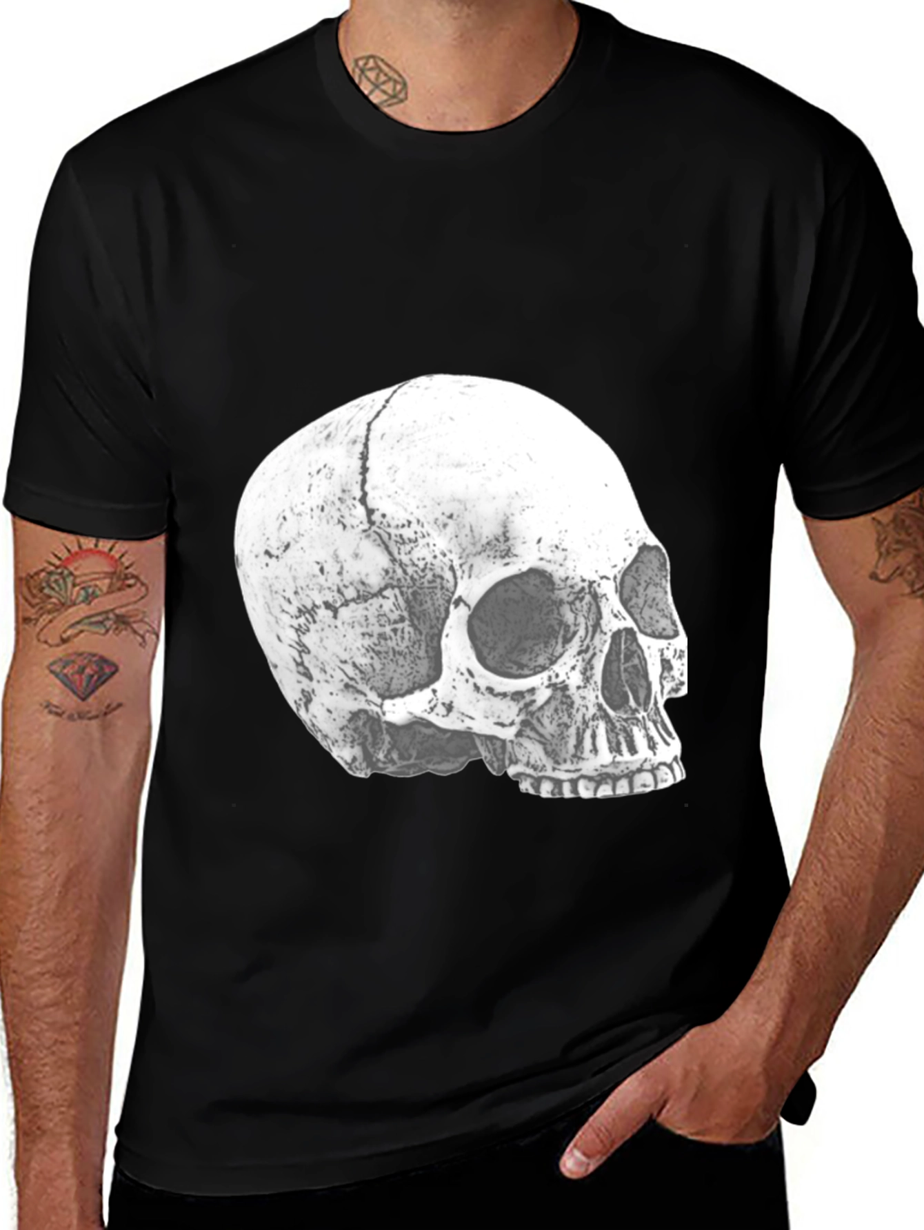 Variant 15 of Skull Graphic T-Shirt - Black