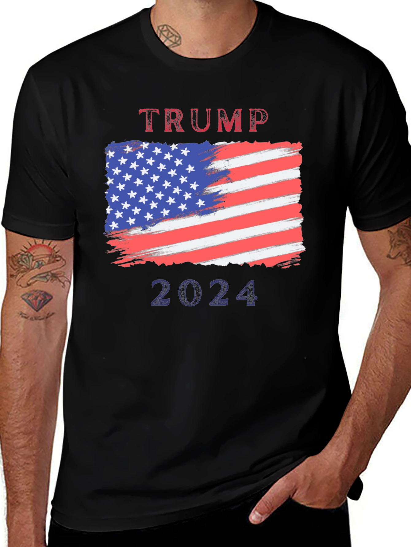 Trump 2024 American Flag T-Shirt