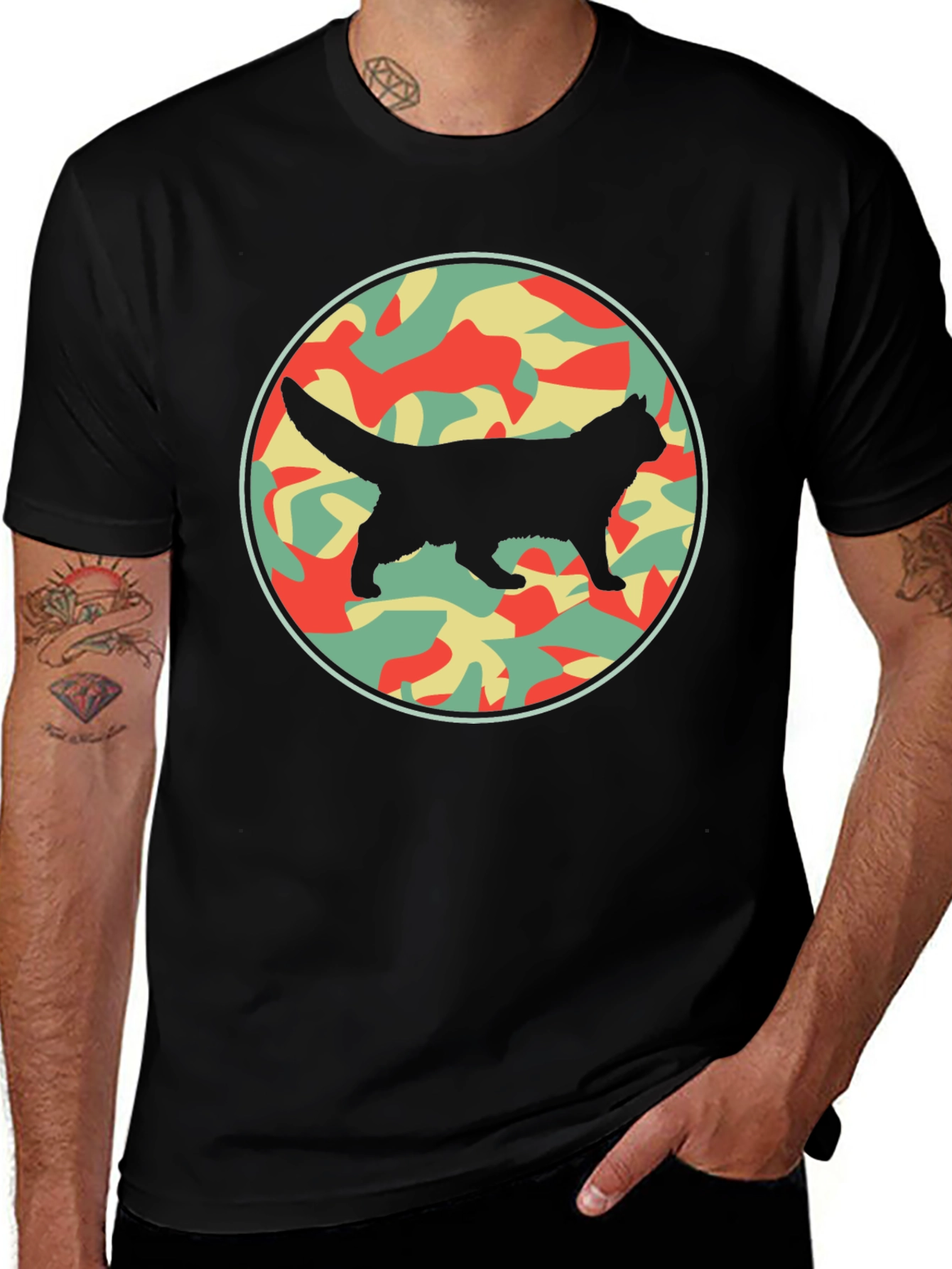 Variant 6 of Cool Cat Camo T-Shirt