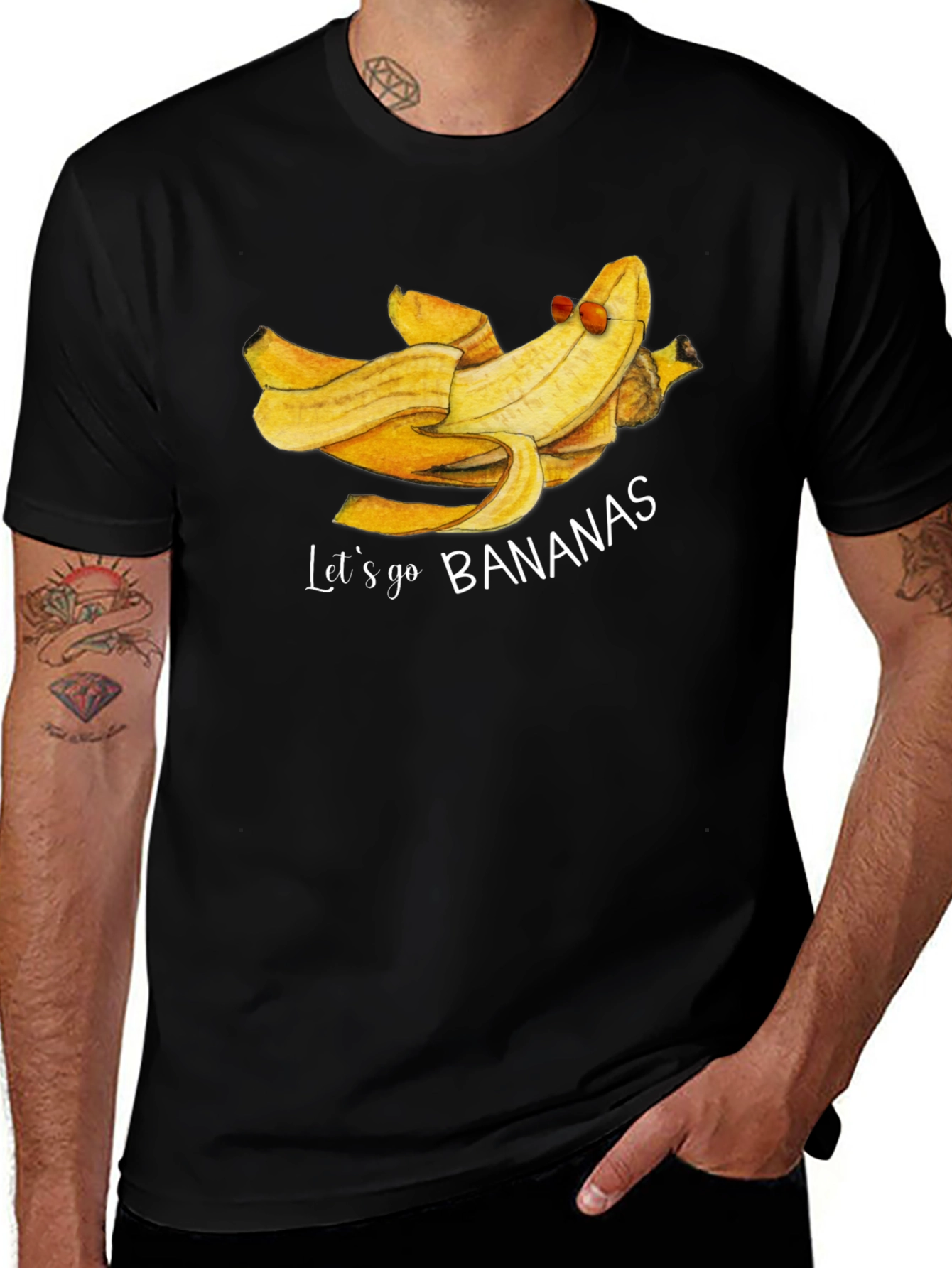 Variant 3 of Let's Go Bananas T-Shirt - Funny Tropical Fruit Tee
