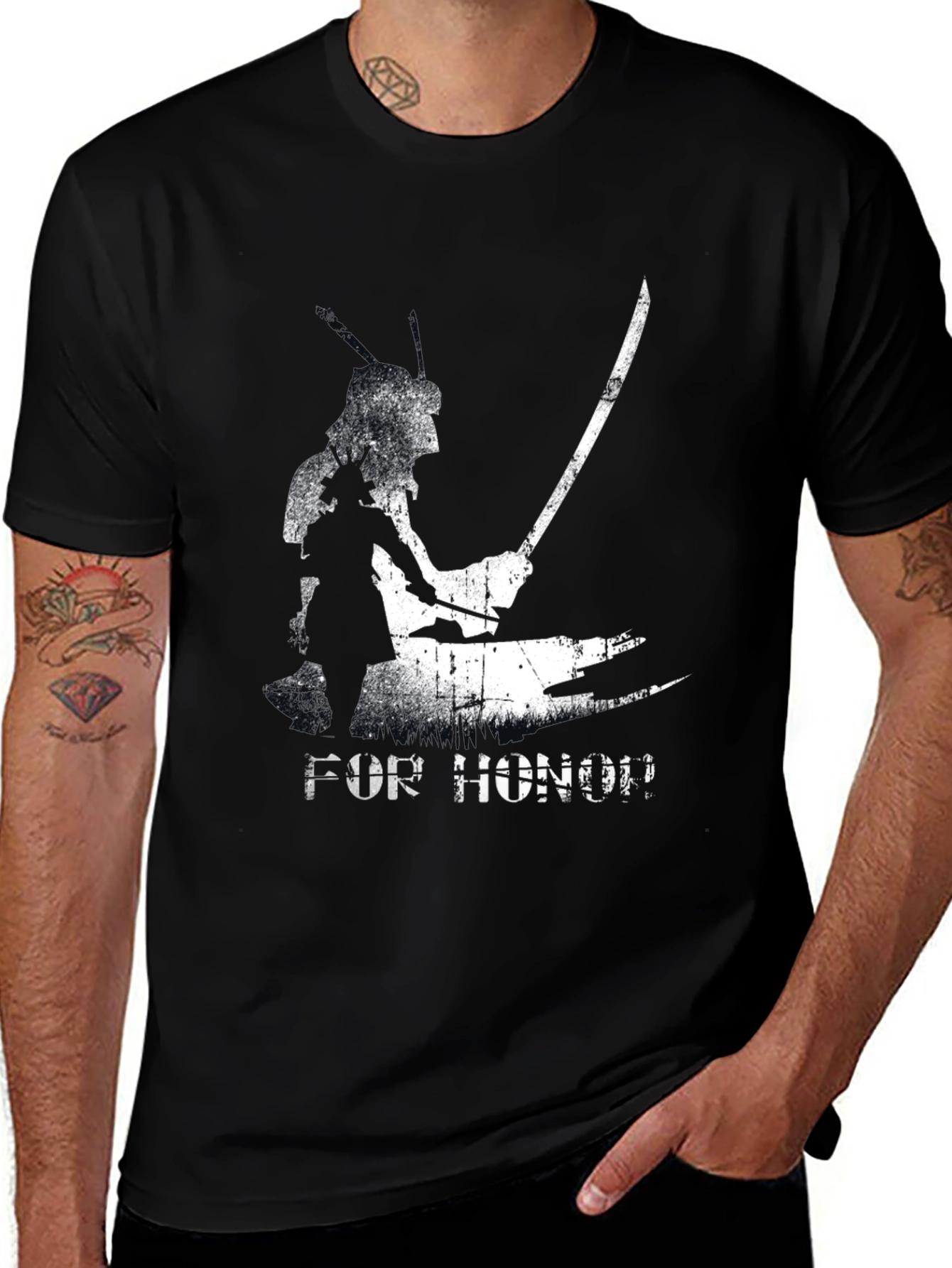 Variant 17 of For Honor Samurai Graphic Black T-Shirt