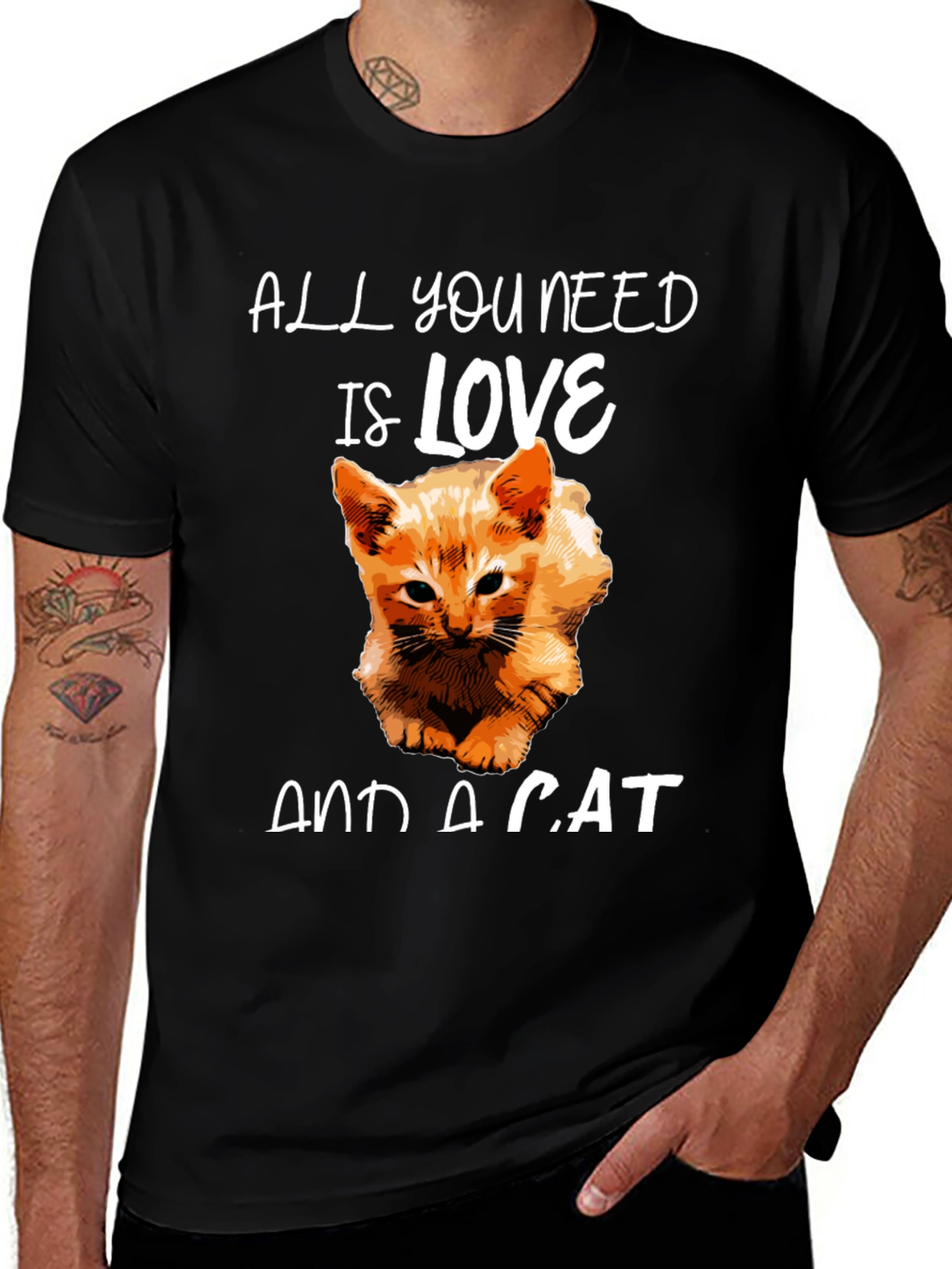 Variant 12 of Love and a Cat Graphic Tee