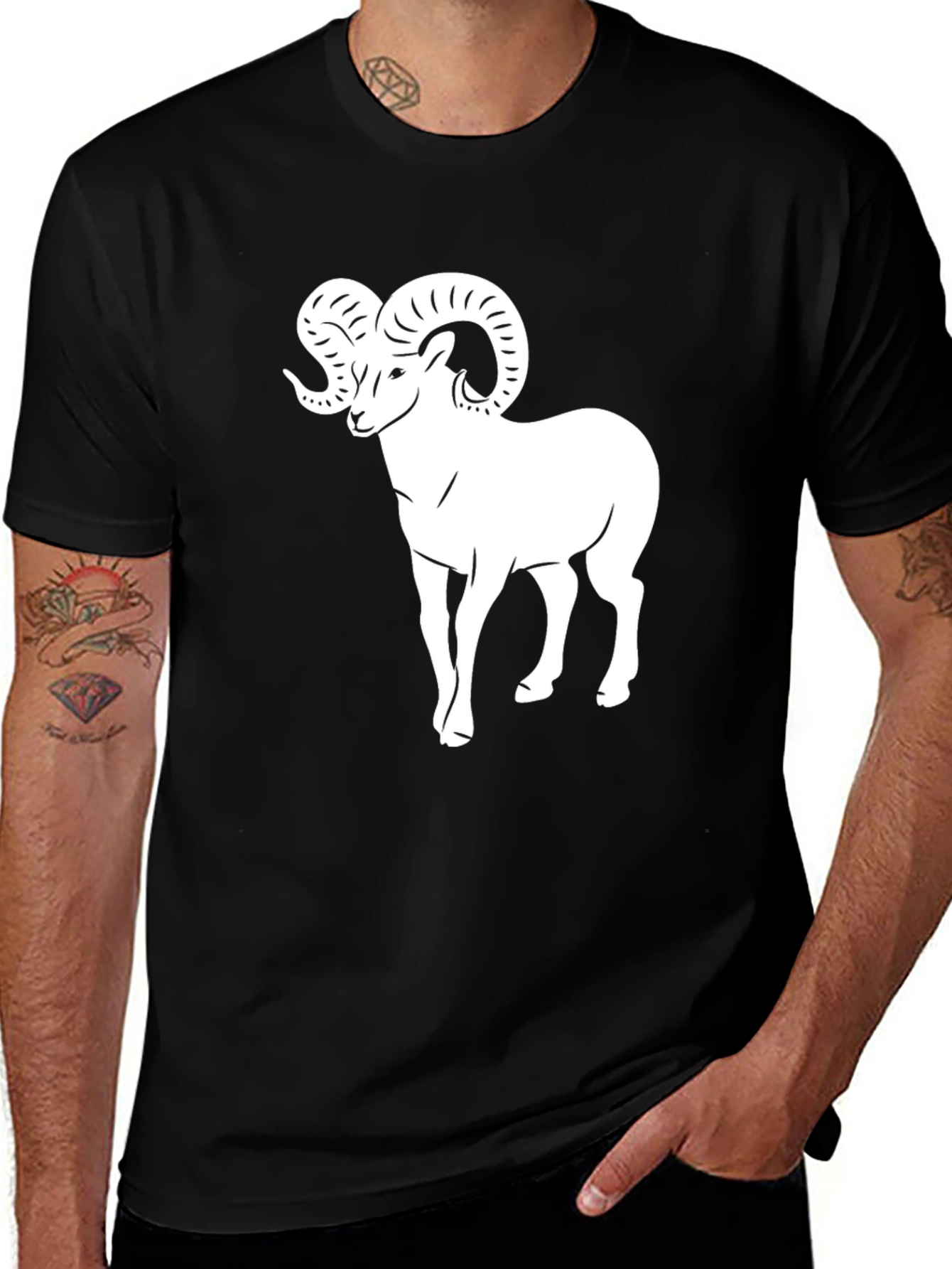 Variant 2 of Ram Graphic Tee - Classic Black T-Shirt