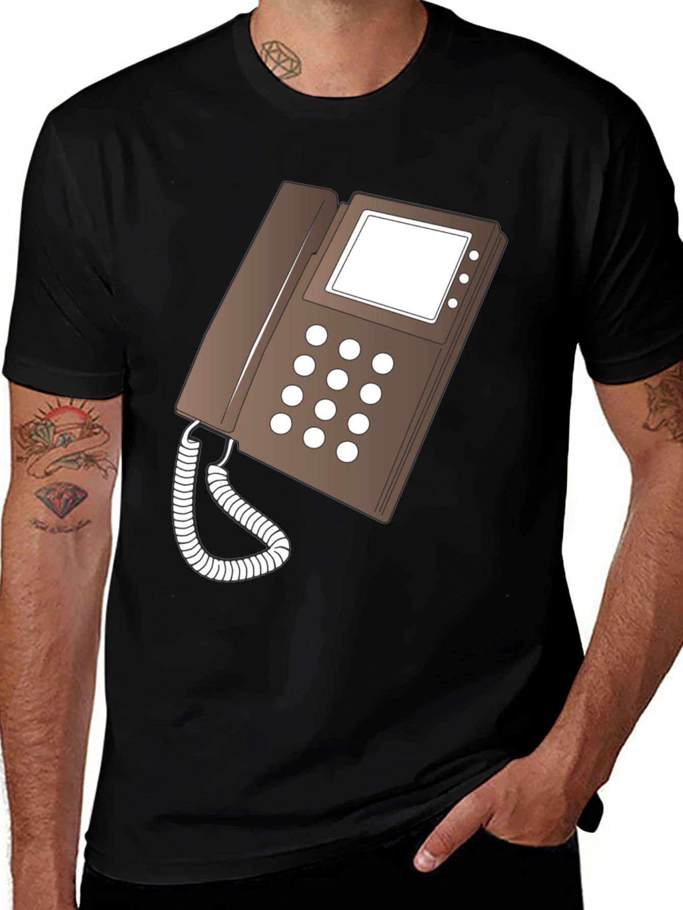 Variant 19 of Retro Phone Graphic T-Shirt - Classic Style