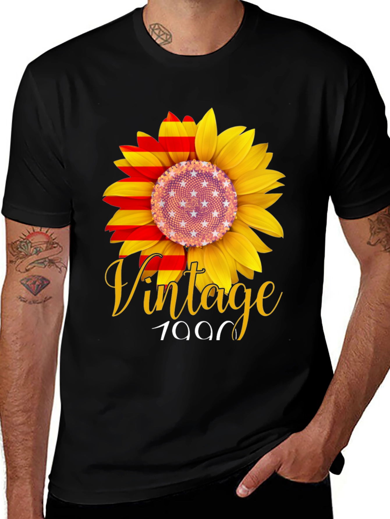 Variant 12 of Vintage Sunflower Graphic Tee