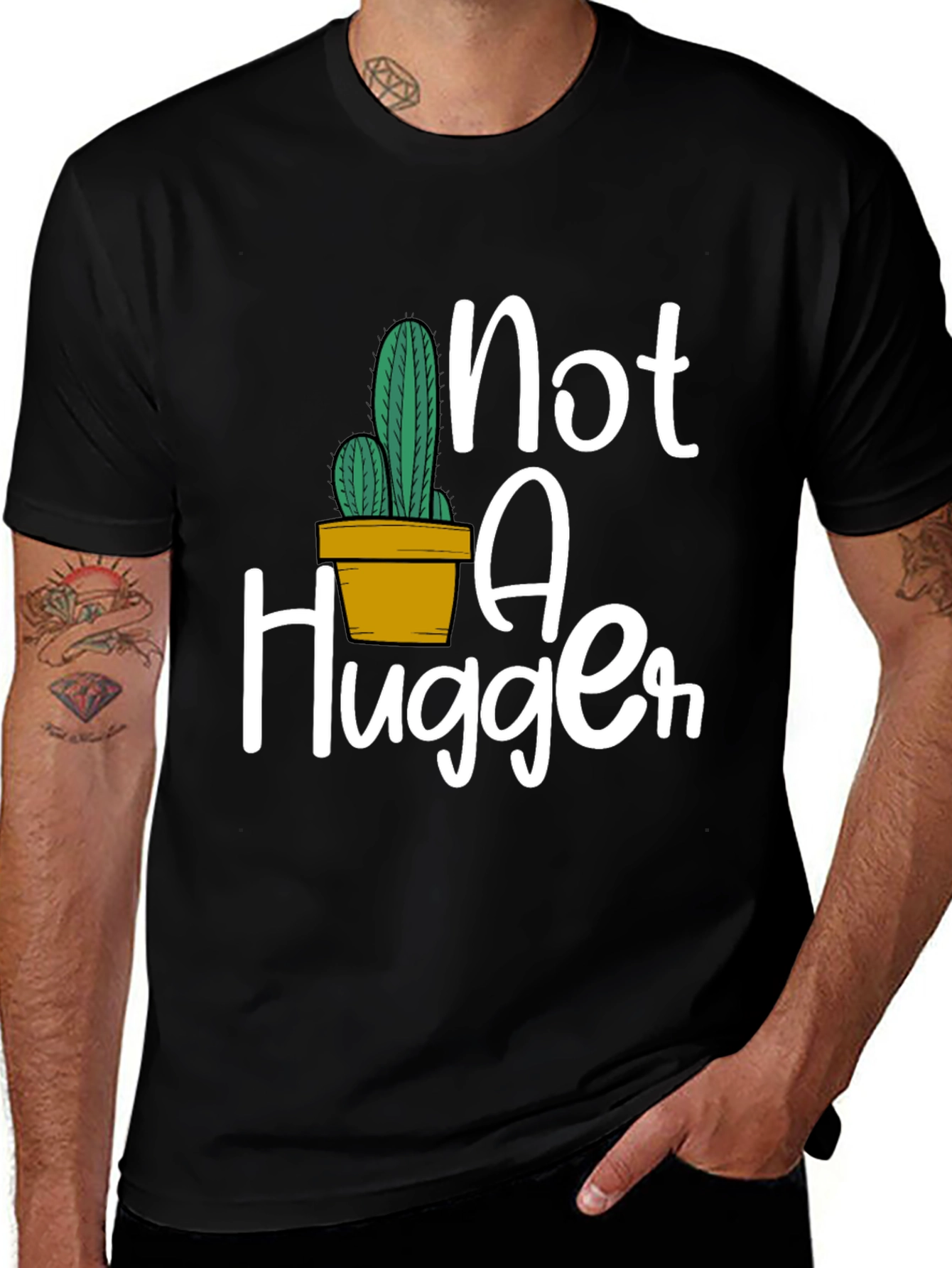 Variant 4 of Not A Hugger Cactus Graphic T-Shirt - Unisex