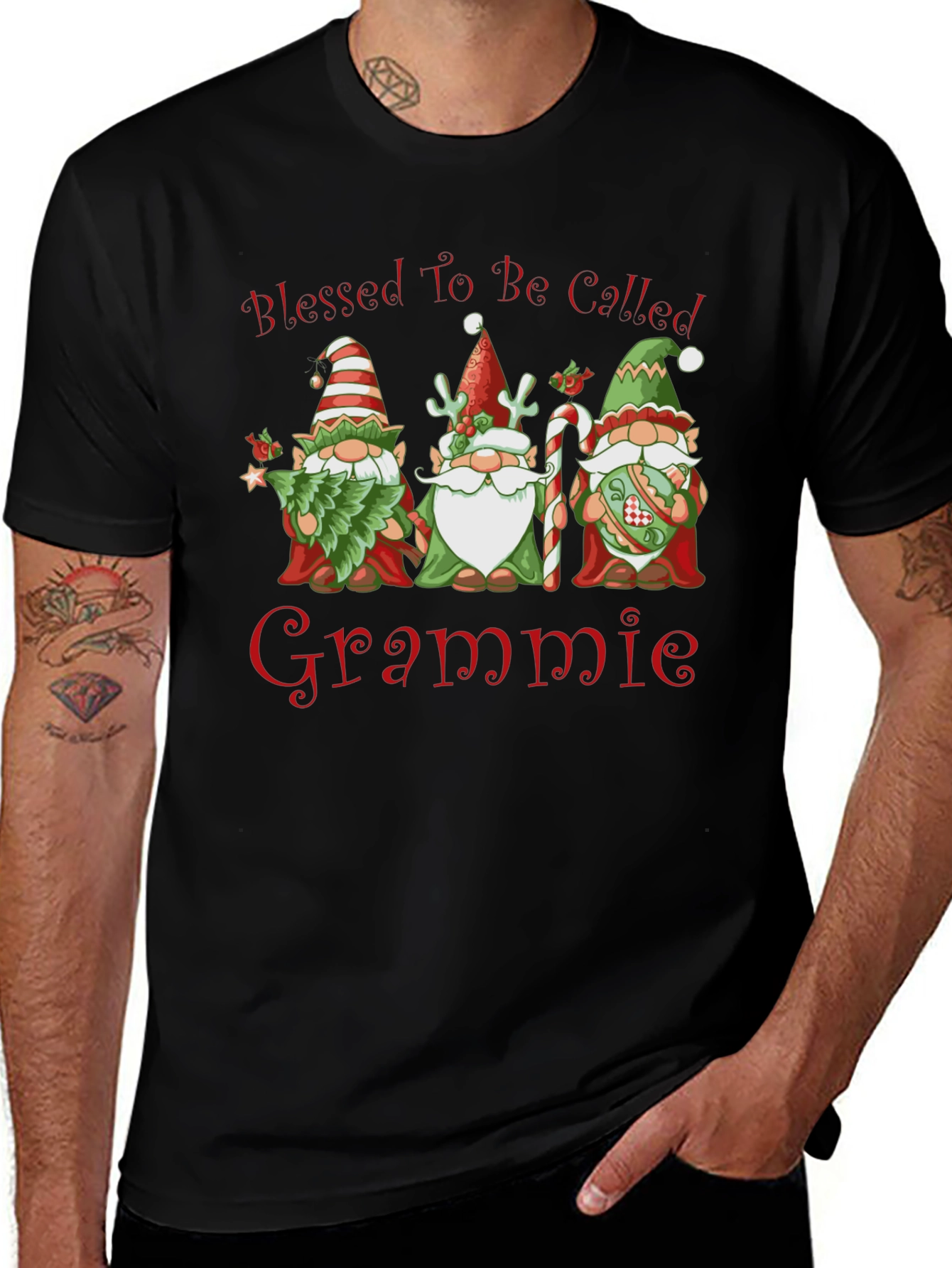 Blessed Grammie Christmas Gnomes T-Shirt