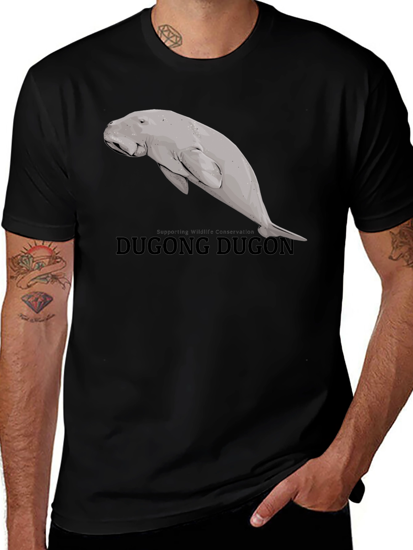 Variant 27 of Dugong Graphic Tee - Wildlife Conservation