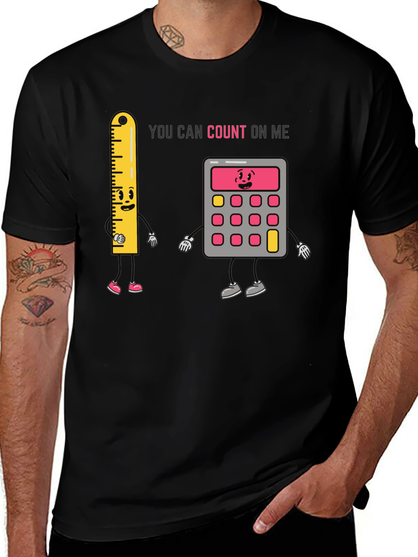 Variant 26 of Count On Me Graphic T-Shirt - Funny Math Pun Tee