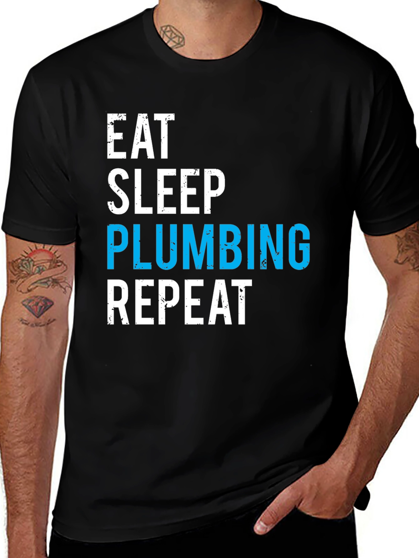Variant 24 of Eat Sleep Plumbing Repeat T-Shirt - Plumber Gift