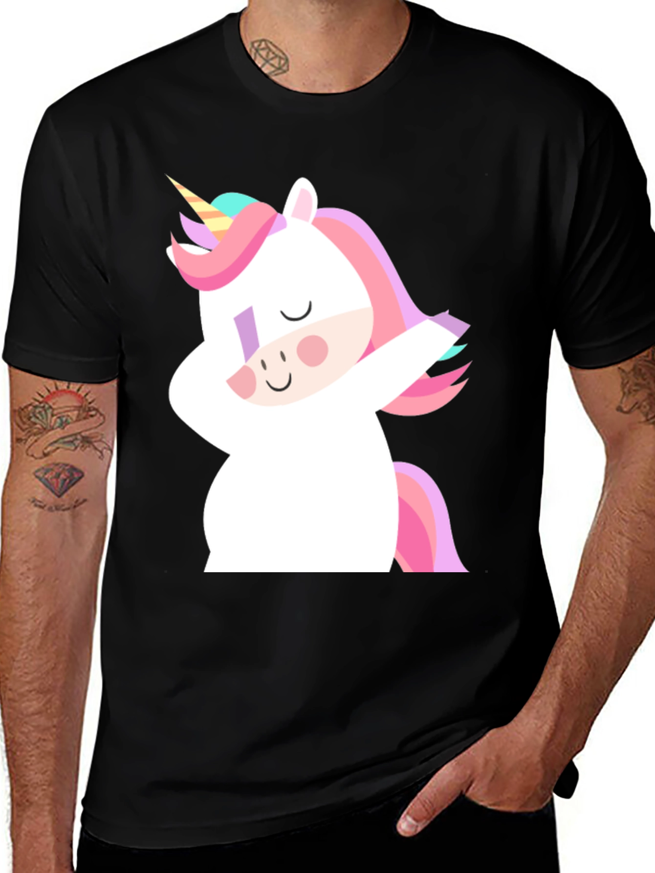 Unicorn Dab Black T-Shirt